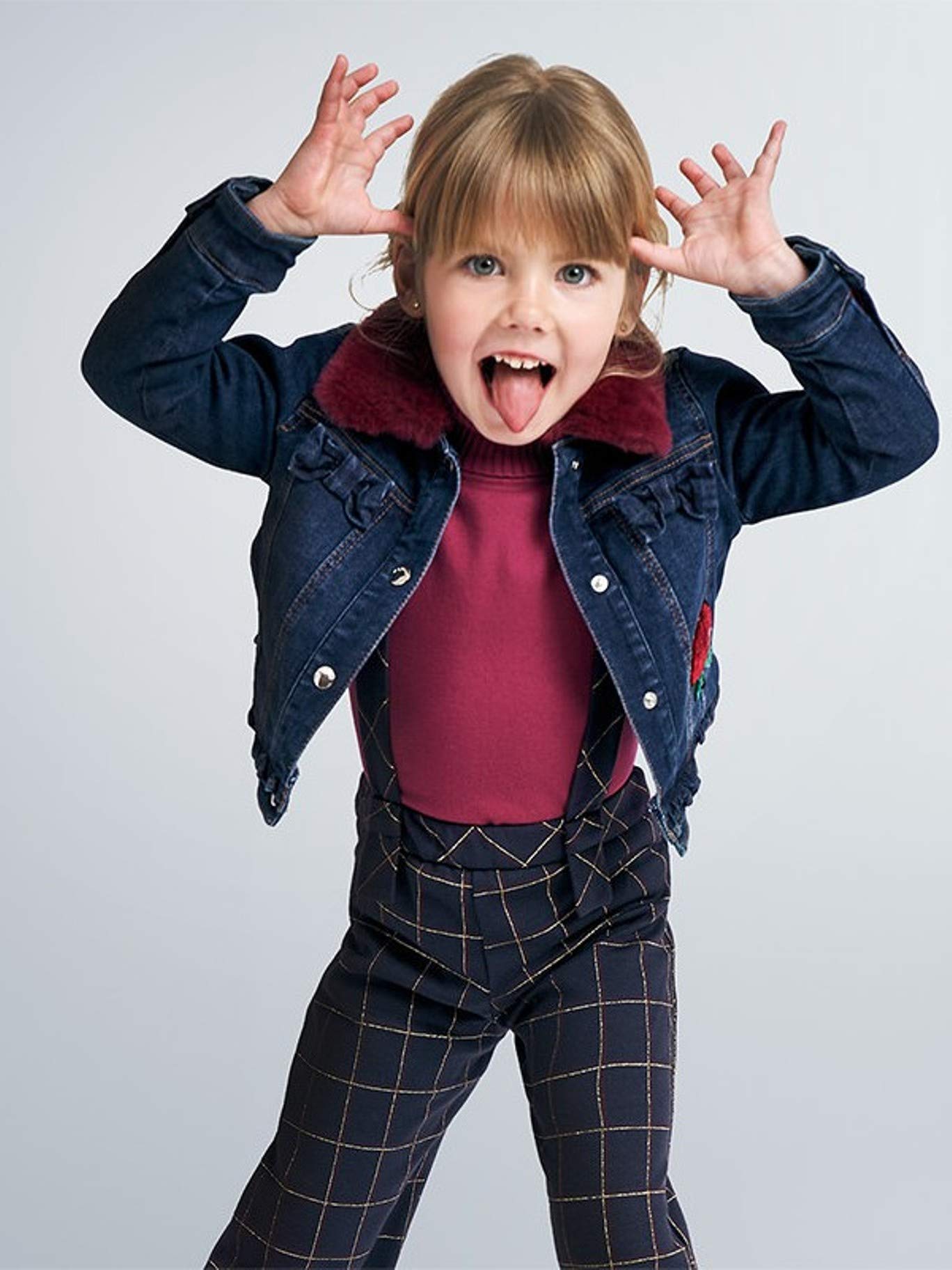 Mayoral Giubbotto Jeans per Bambine e Ragazze Scuro