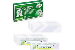 Clear Desk Pockets for Classrooms (40 Pack)