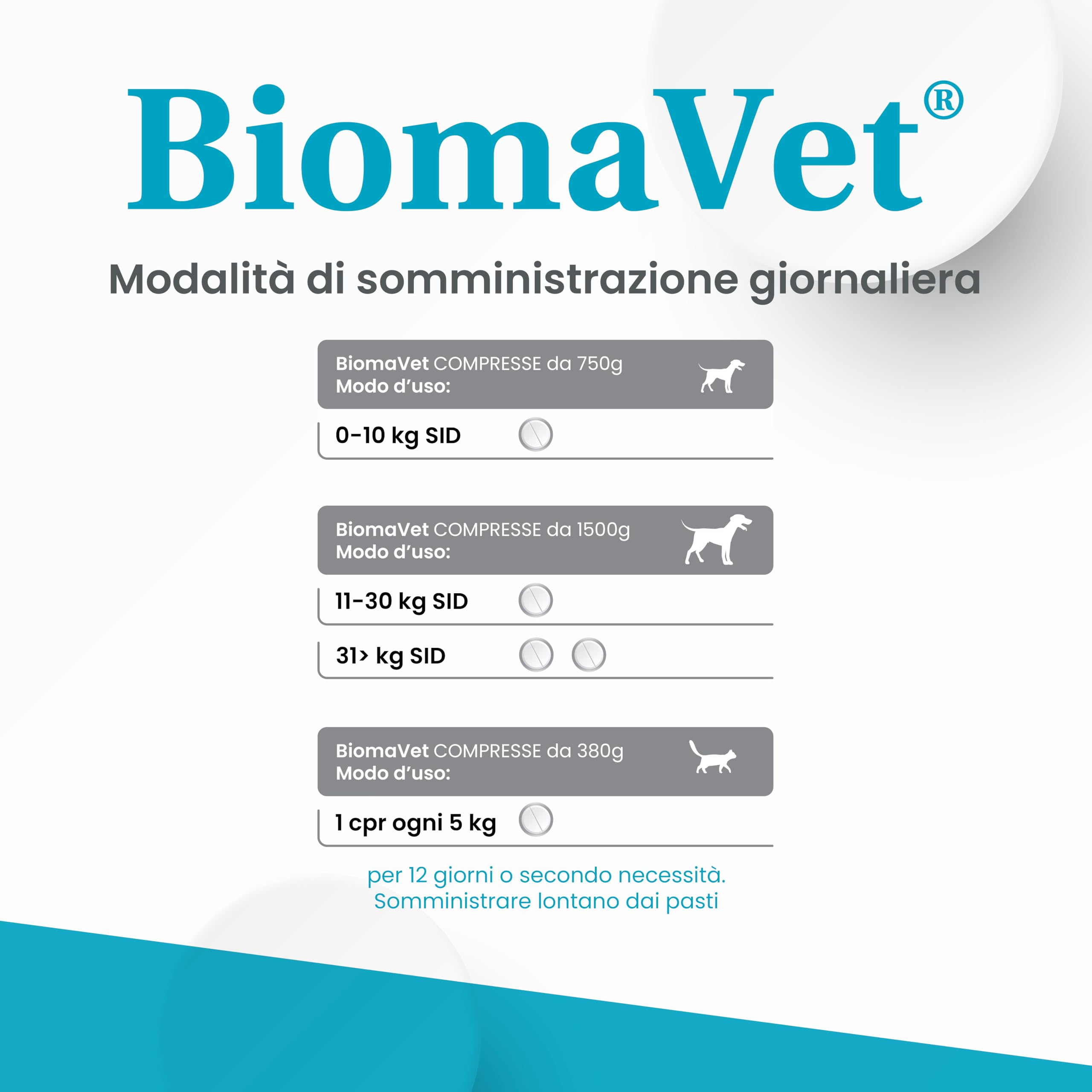 BiomaVet Probiotici Gatto per il Benessere Intestinale - Probiotici per Gatti con Formulazione Multiceppo, Lattoferrina e Vitamina B12-12 Compresse da 380mg