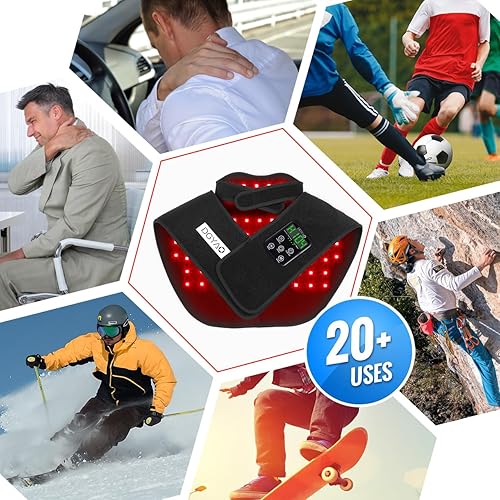 Miniatura 6 de Terapia de luz roja inalámbrica para hombro y cuello, dispositivo de terapia de luz infrarroja cercana con pulsación para aliviar el dolor de