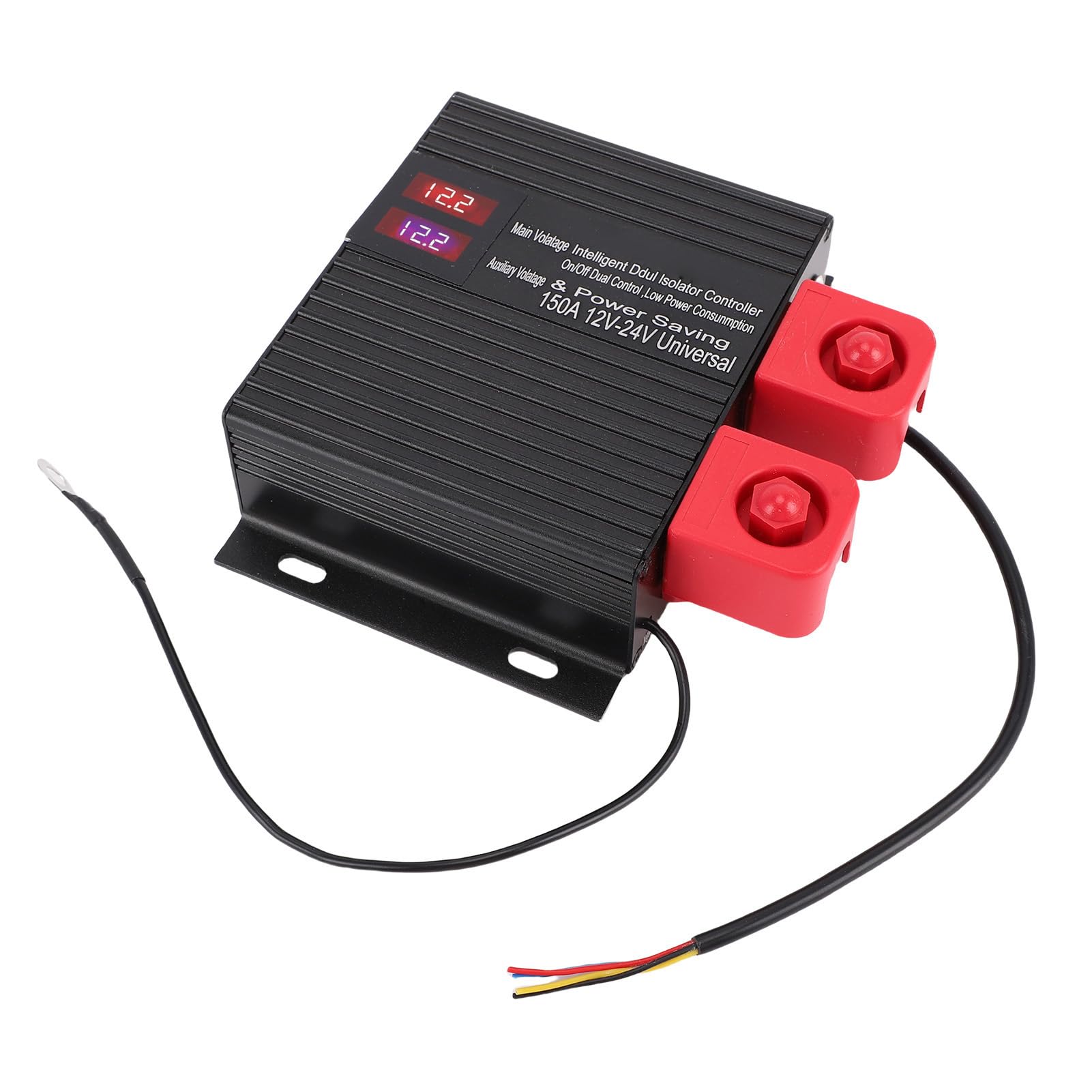 Generic Aislador Inteligente de Batería Dual, VSR Inteligente de Aleación de Aluminio, relé Sensible Al Voltaje de 12 V 24 V con Pantalla LCD Arranque de Emergencia IP67 para Vehículos Recreativos