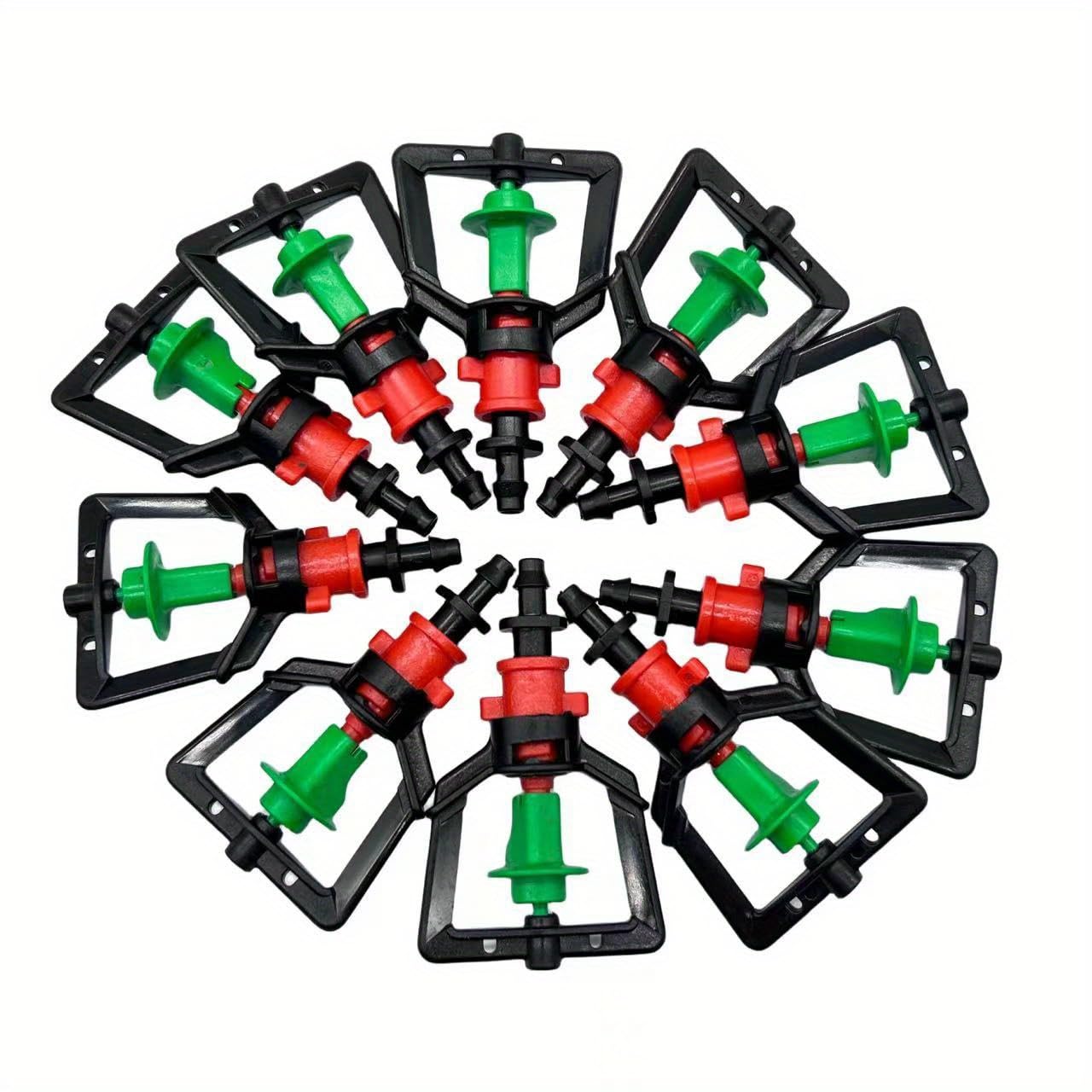 10Pack G Type 360° Micro Rotary Tripod Nozzle Sprinklers Head Refractive Misting Irrigation Plant Rotating Refraction Sprinkler Atomizing Nozzle Lawn Watering Dripper System
