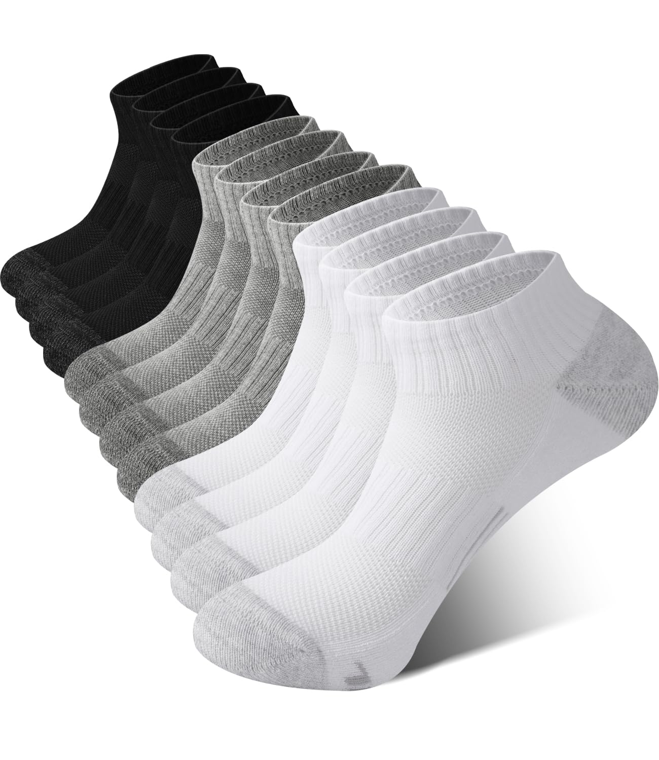 BAMBOO COOL Men's Ankle Socks Athletic Low Cut Cushioned