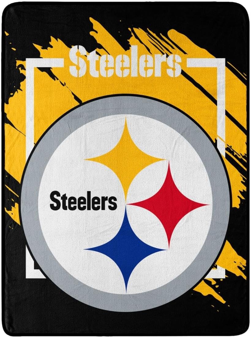 NORTHWEST ENTERPRISES NFL 46x60 Dimensional Design Micro Raschel Throw Blanket (Pittsburgh Steelers)