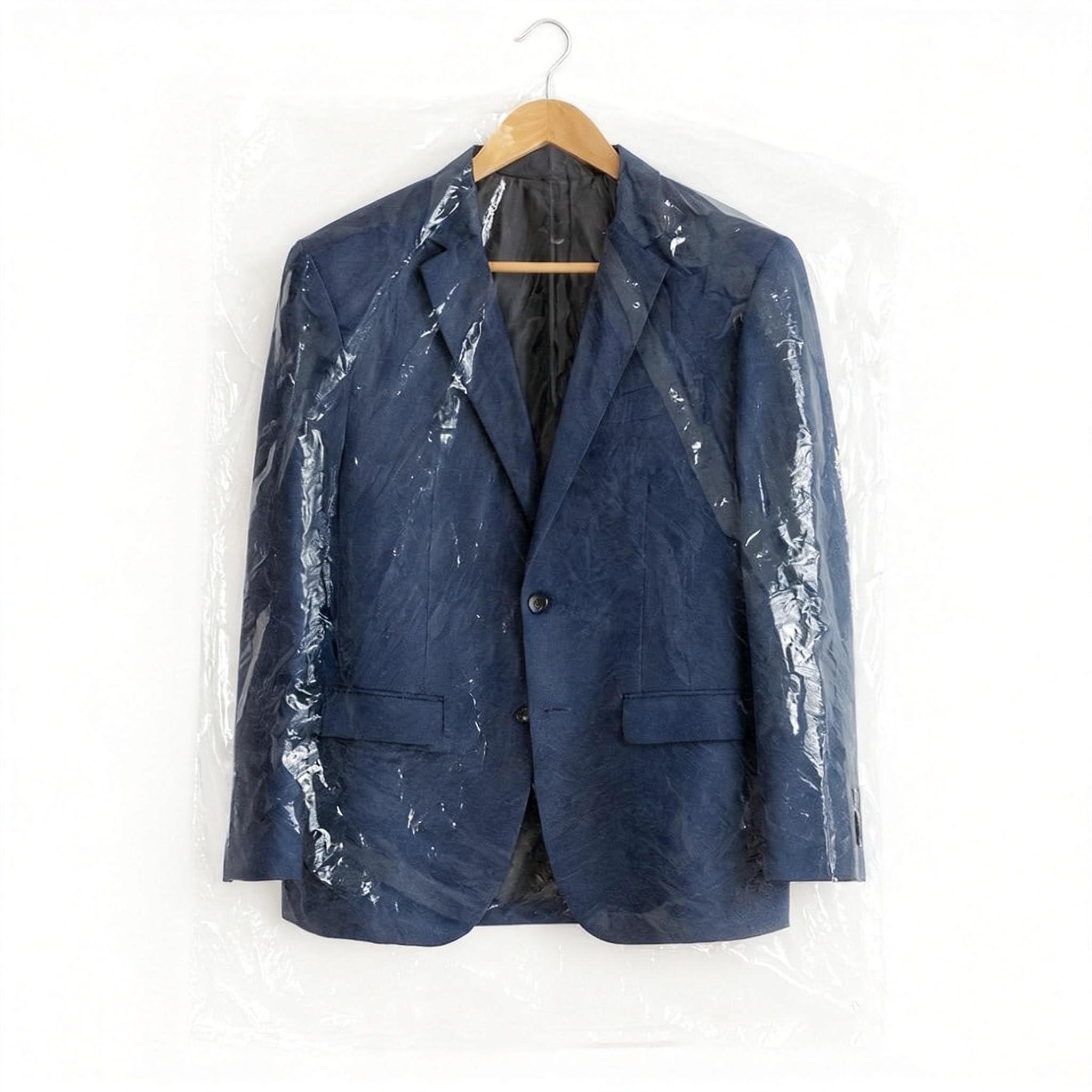 40 Pack Clear Plastic Garment Bags 35 5 x 23 5 Clothes Covers for Hanging Dry Cleaning Bags