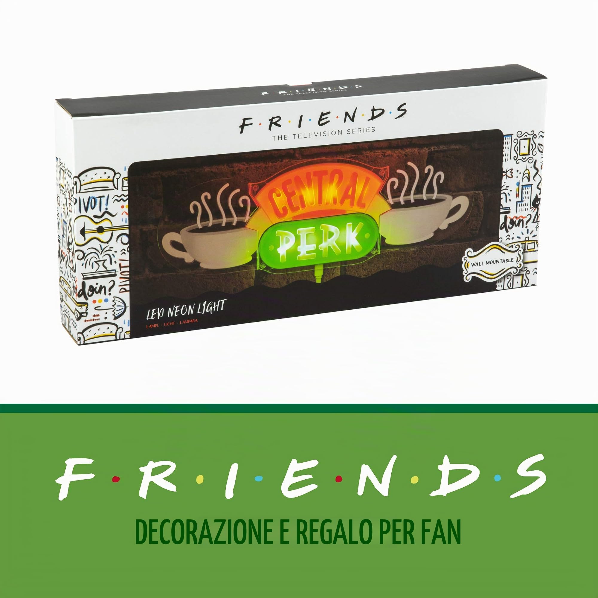 Paladone Pp6461Fr Cartello Luminoso Friends, Green
