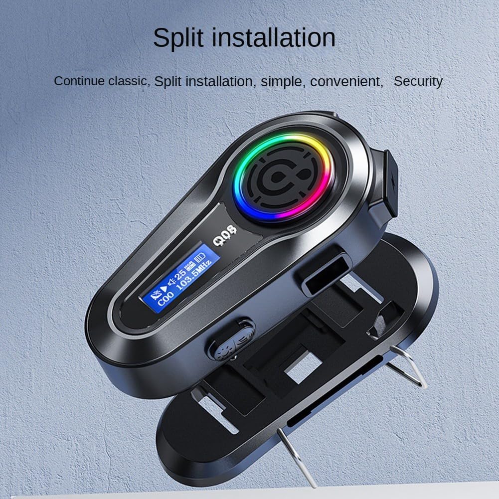 QSPORTPEAK V8 Motorcycle Helmet Bluetooth Headset,Intercom Communication Speaker - HandleBar