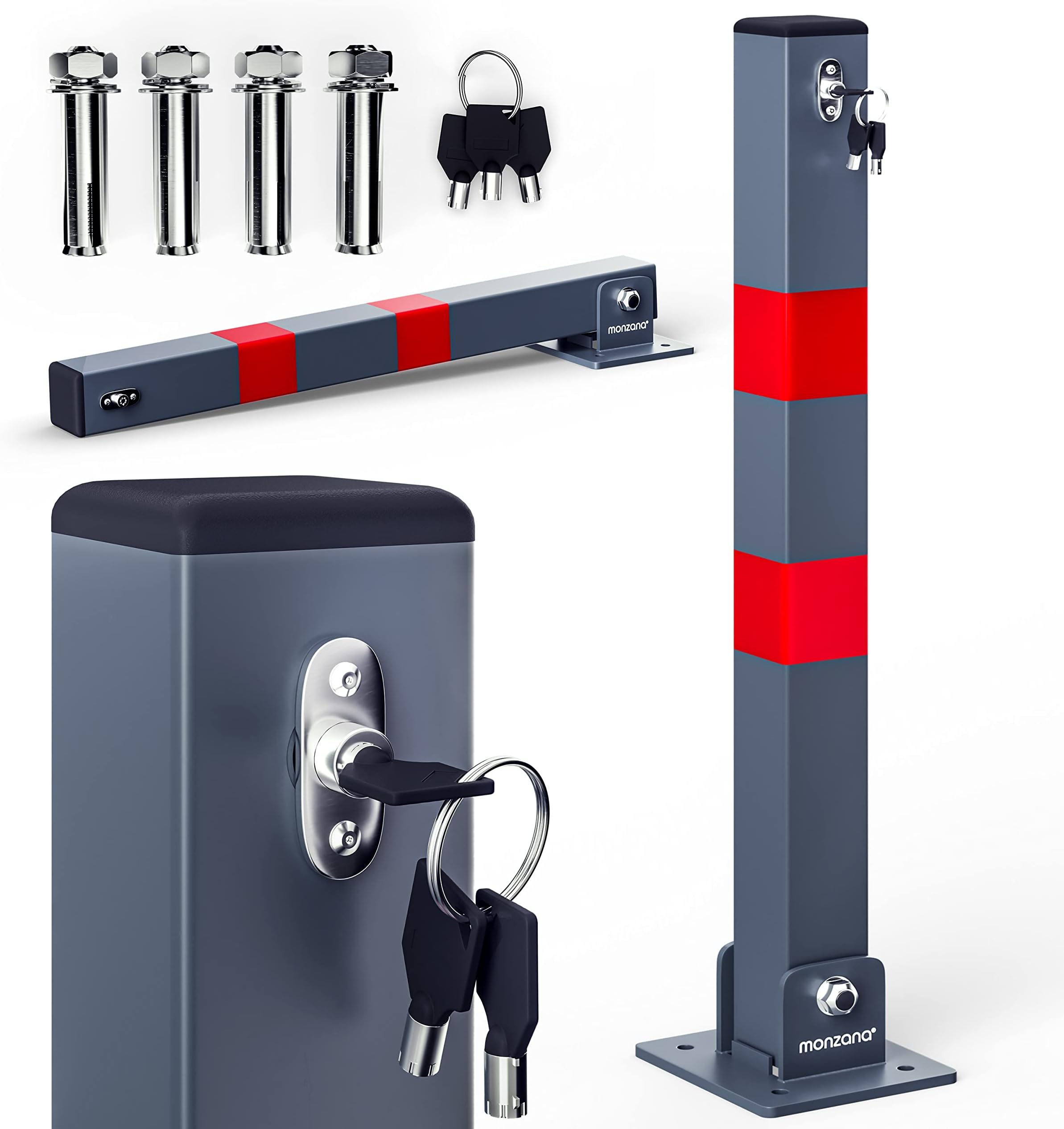 Dissuasore Parcheggio Schellenberg Con Serratura - Barriera Manuale Per Posti Auto - Foto 8