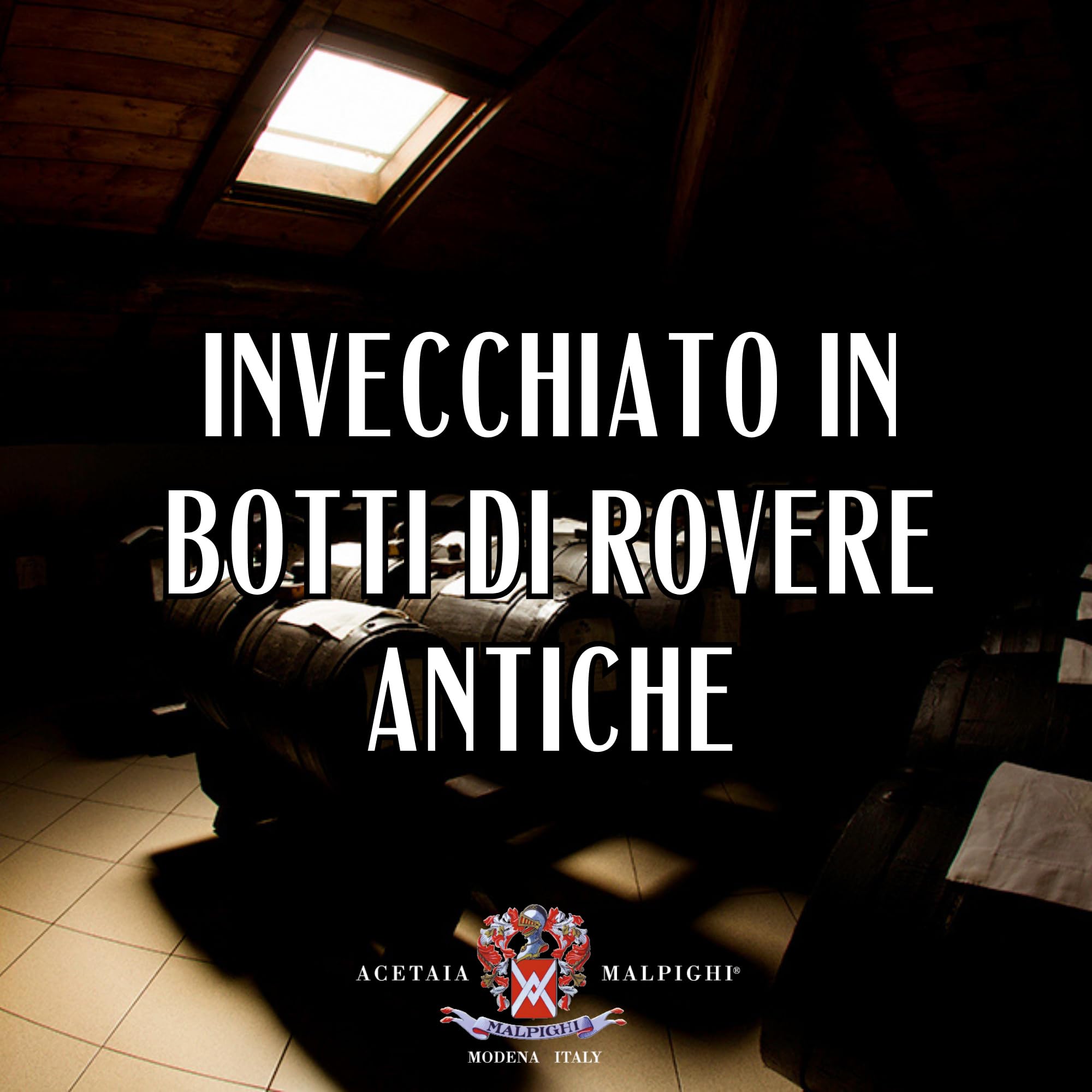 Acetaia Malpighi – Aceto Balsamico di Modena IGP Invecchiato – 250 ml – 100% Naturale Senza Caramello – Da Uve Tardive