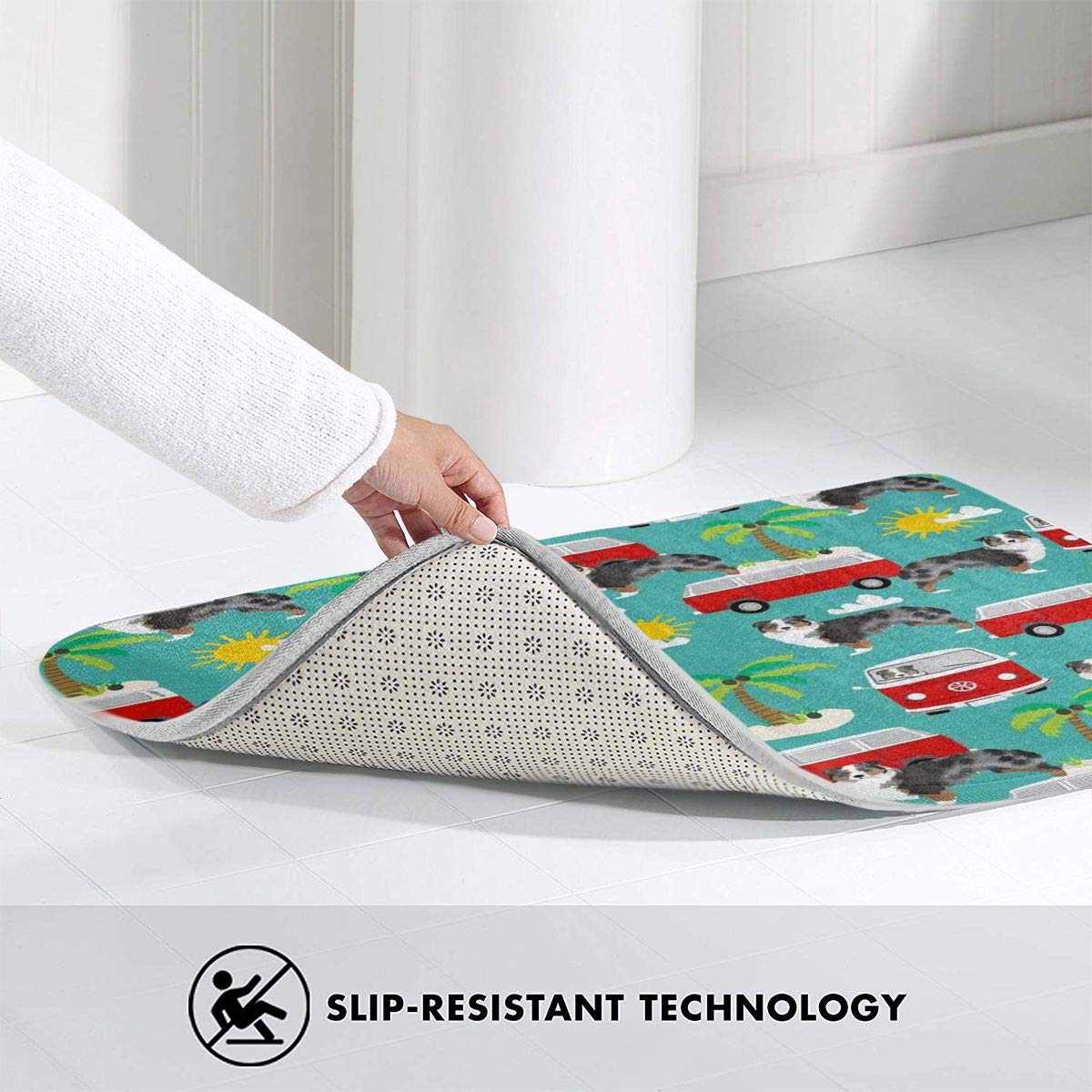 Amazon｜バスマット フロアマット オーストラリアンシェパード