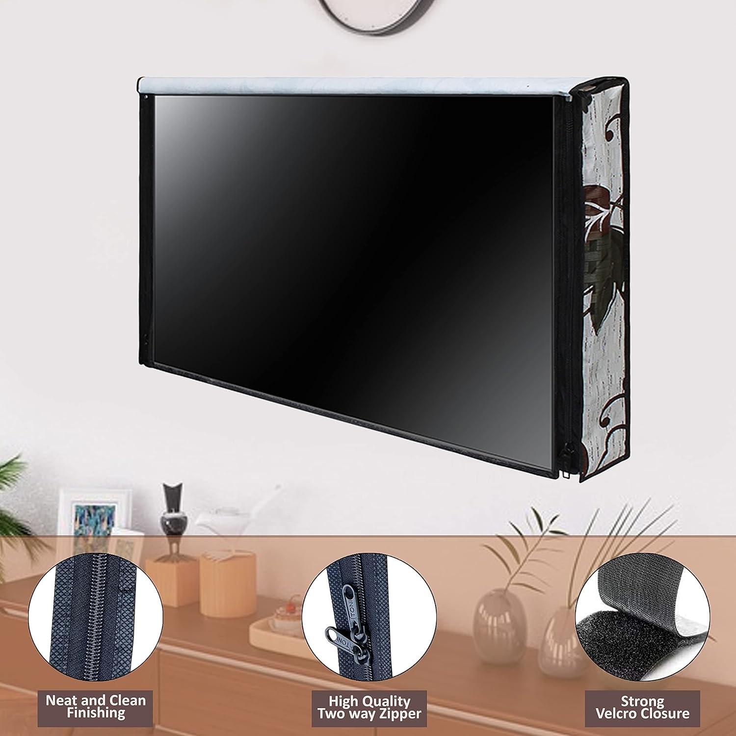 32 inches LED/ LCD /Smart TV Cover |Comes with Transparent Polythene Layer for Clear View and Dust Free | Polyvinyl Chloride Printed Waterproof and Oil-proof Fabric | Used for All Brand TV (32 inches) 4