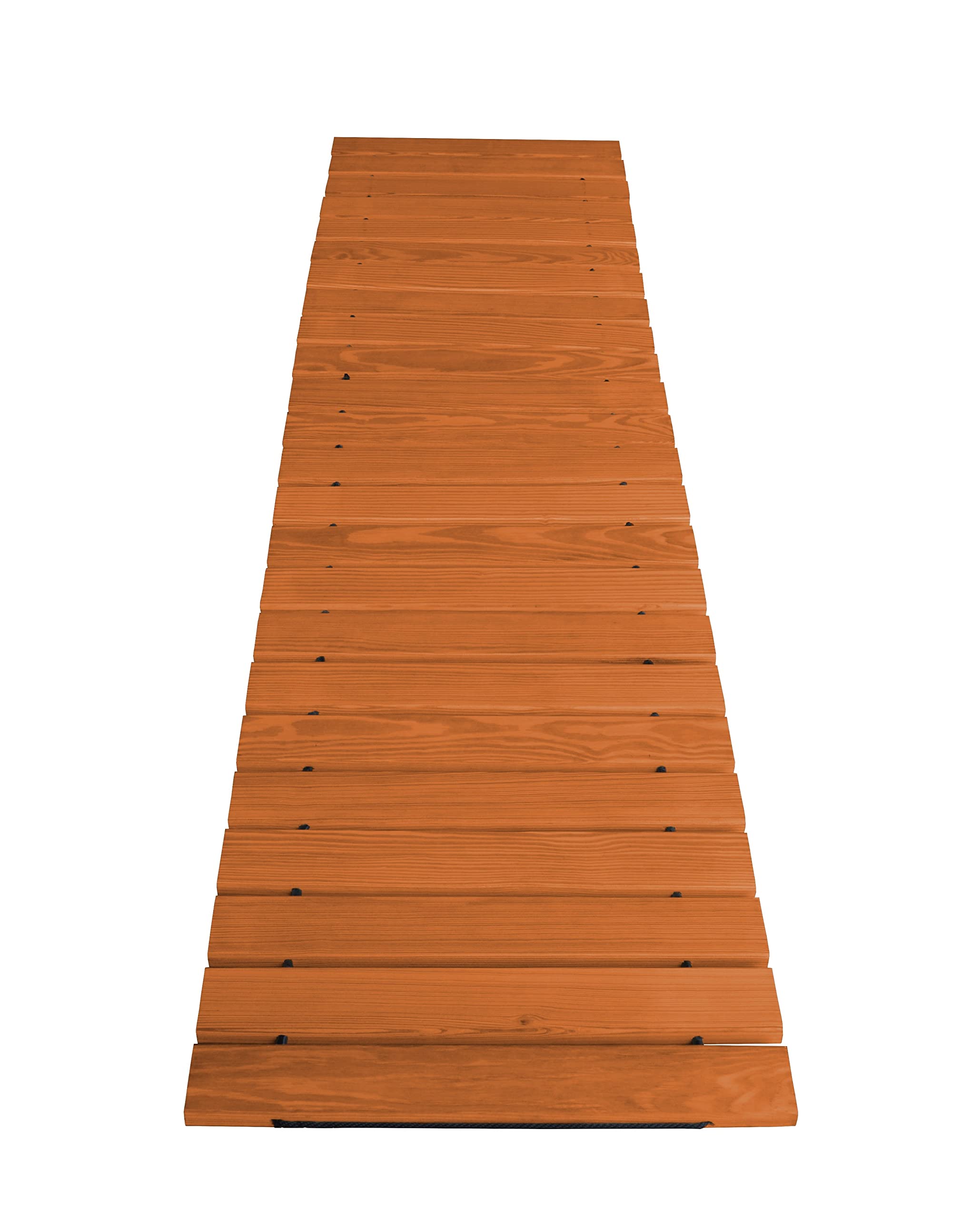 Amish-Made 8' Long Stained Wooden Roll Out Garden Pathway, Cedar Stain