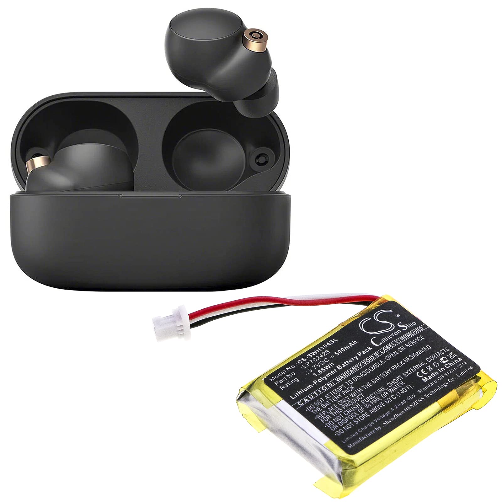 Amazon | TollCor 500mAh/3.85V Sony WF-1000XM4 充電ケース用