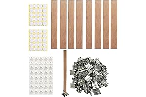 230 Piece Wooden Candle Wicking Kit for Candle Making