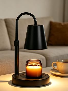 Dimmable Black Candle Warmer Lamp with Timer for Jar Candles