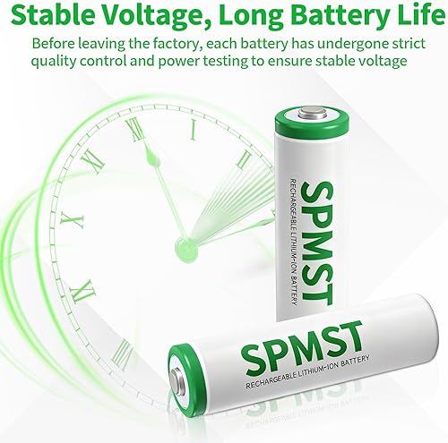 Miniatura 6 de Baterías AA, paquete de 8 baterías AA de litio de 2800 mWh, 1.5 V, alto rendimiento, doble A, batería de larga duración para linterna, juguetes,