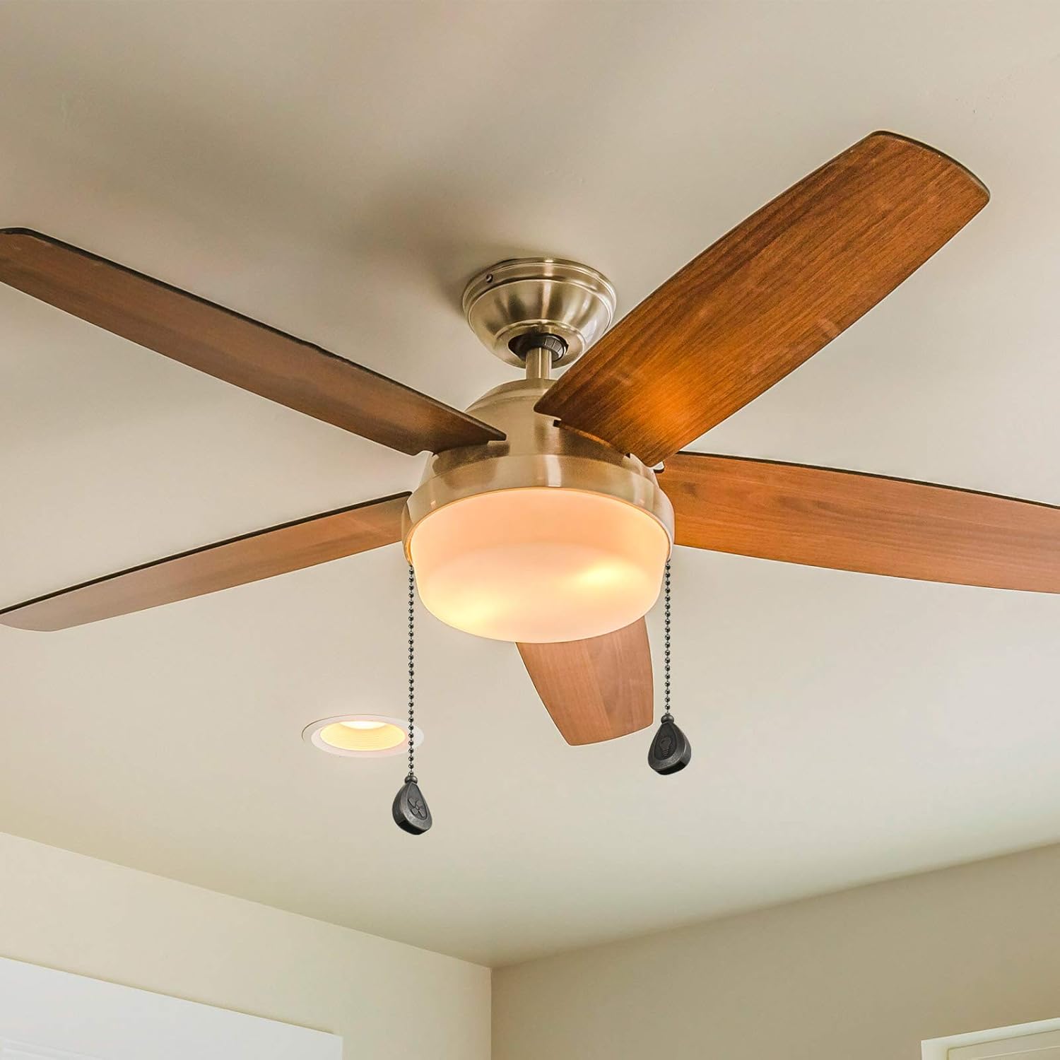 Patelai 8 Pieces Bronzed Ceiling Fan Pull Chain Extension Pendant Ornament 12 Inch Ceiling Pull Chain Extender Classic Drop Shaped Pendant Beaded Ball Cord for Fan Light Lamp Decorative with Connector