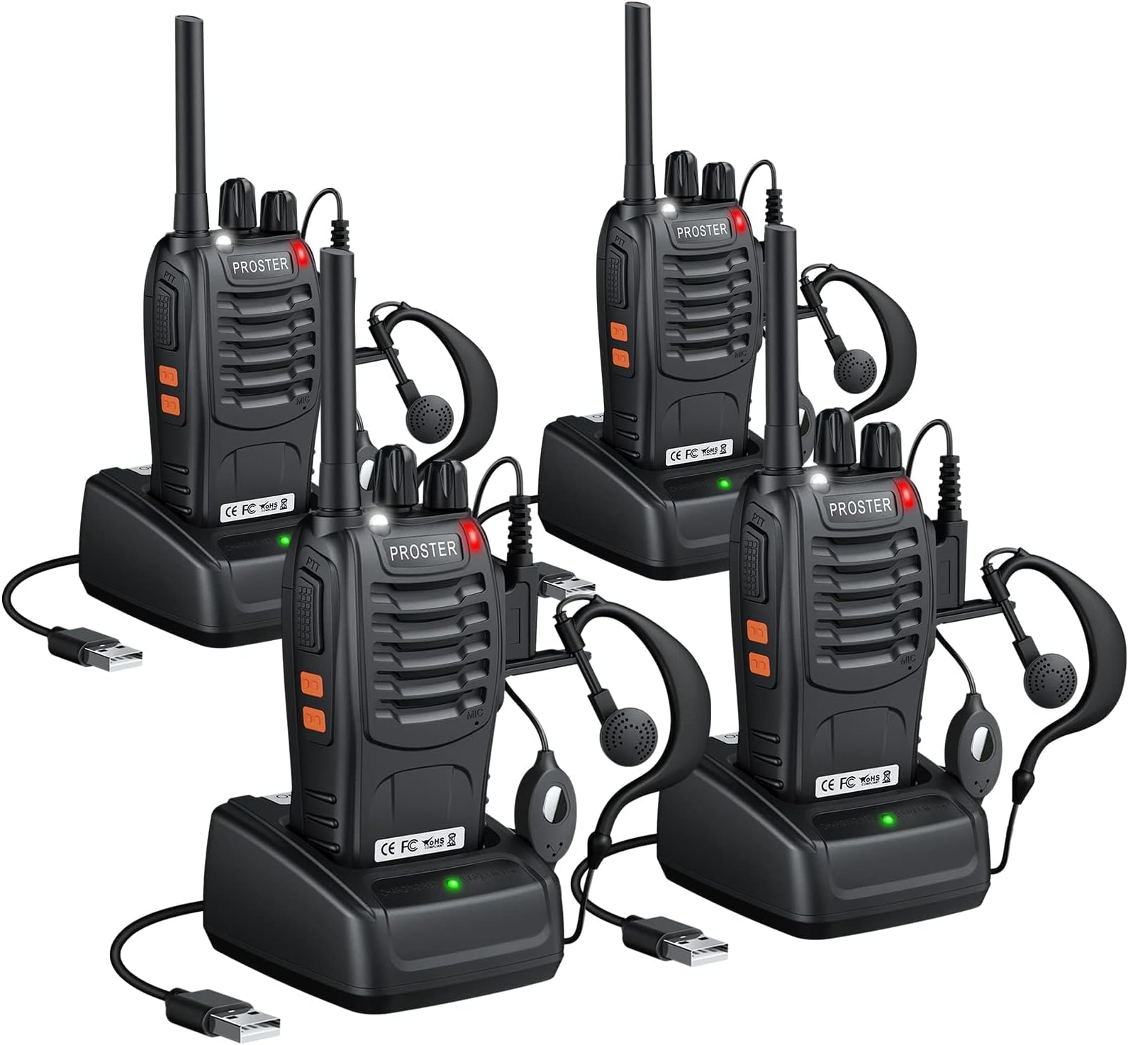 Retevis RT27 Walkie Talkie, Profesional Walkie-Talkie 6 Sin