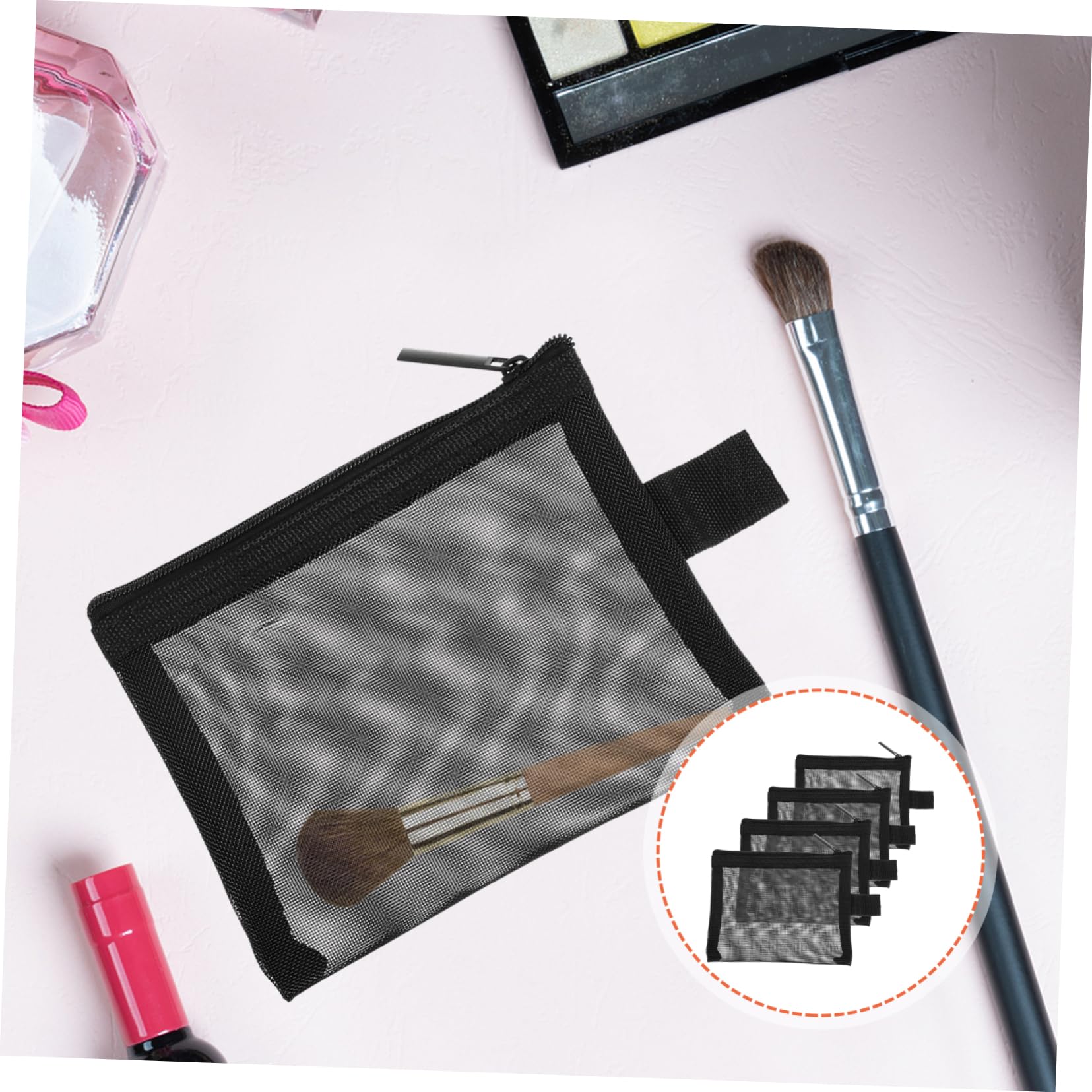 FRCOLOR 16stücke Klein Reise-kosmetiktaschen Aus Netzstoff Teiliges Für Damen Atmungsaktive Und wasserdichte Aufbewahrung Für Kosmetik Lippenstifte Zubehör Und Mehr Für Unterwegs