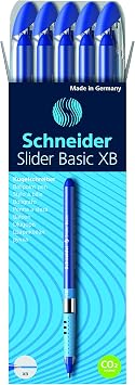 Schneider Slider Basic XB Ballpoint Pen, 10/Pack