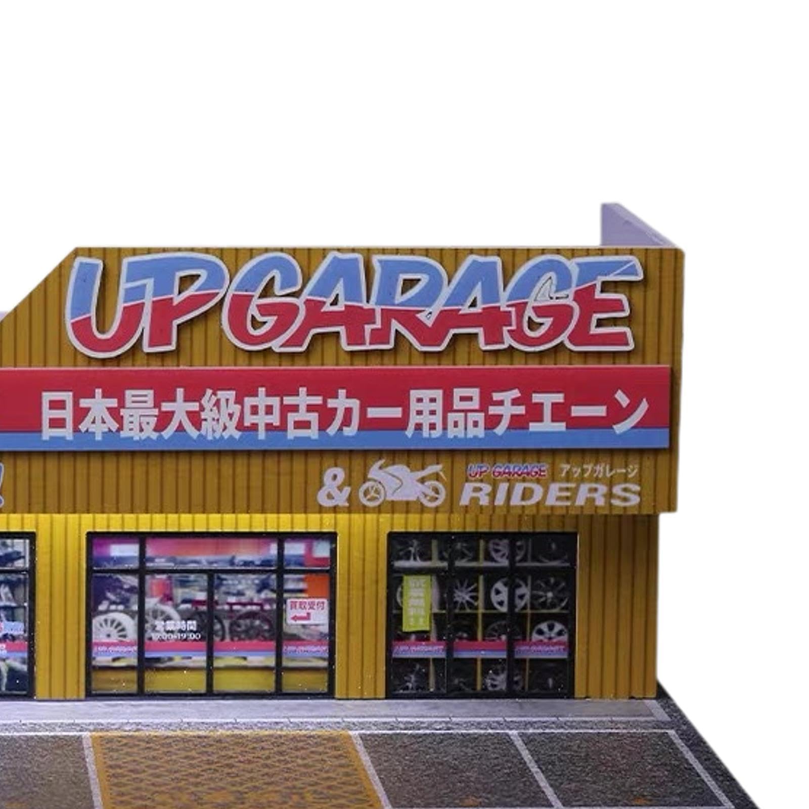 Colcolo 1/64 Parkplatz-Diorama, Modellauto-Vitrine, Foto-Requisite, Szenario, Mikrolandschaftsdekor, Miniaturszene, Modellgarage