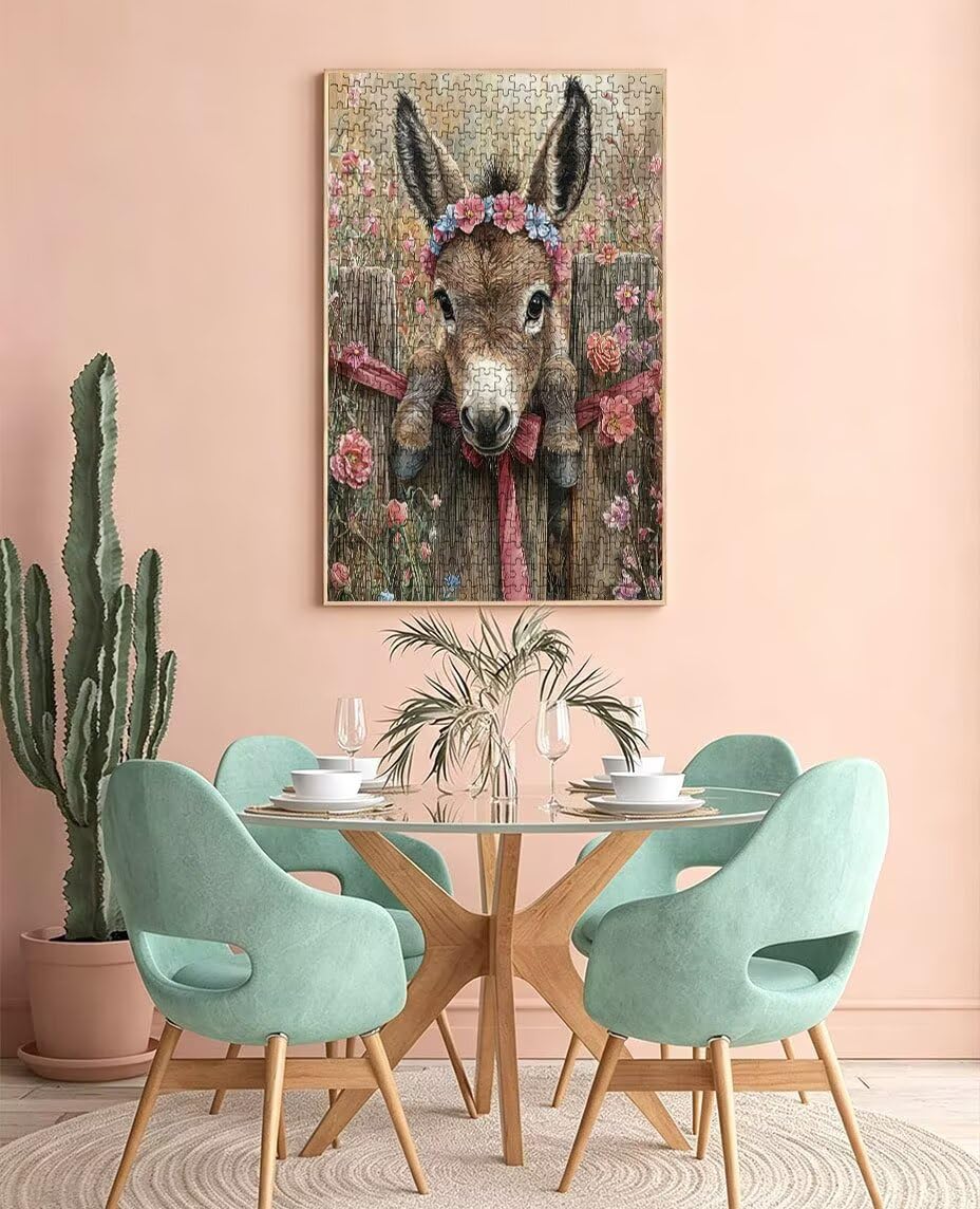 Puzzle 5000 Pezzi Fiori Asino 3D Puzzle per Adulti Impegnativo, Educa Puzzles Artistico, Divertente E Stimolante Puzzles Decorativo per La Famiglia, Regalo e Decorazione Pareti BXHZW6-918