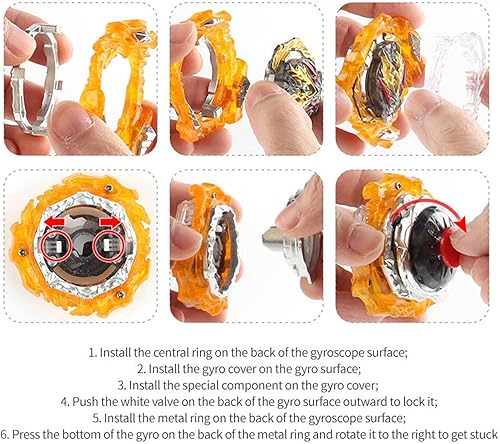 Miniatura 4 de Bey Battle Burst B-203 Ultimate Fusion Dx Set Booster Bey Sparking Launcher LR Wire Ripcord Starter Set Gaming Top Gyro Battling Top Bey LR Launcher