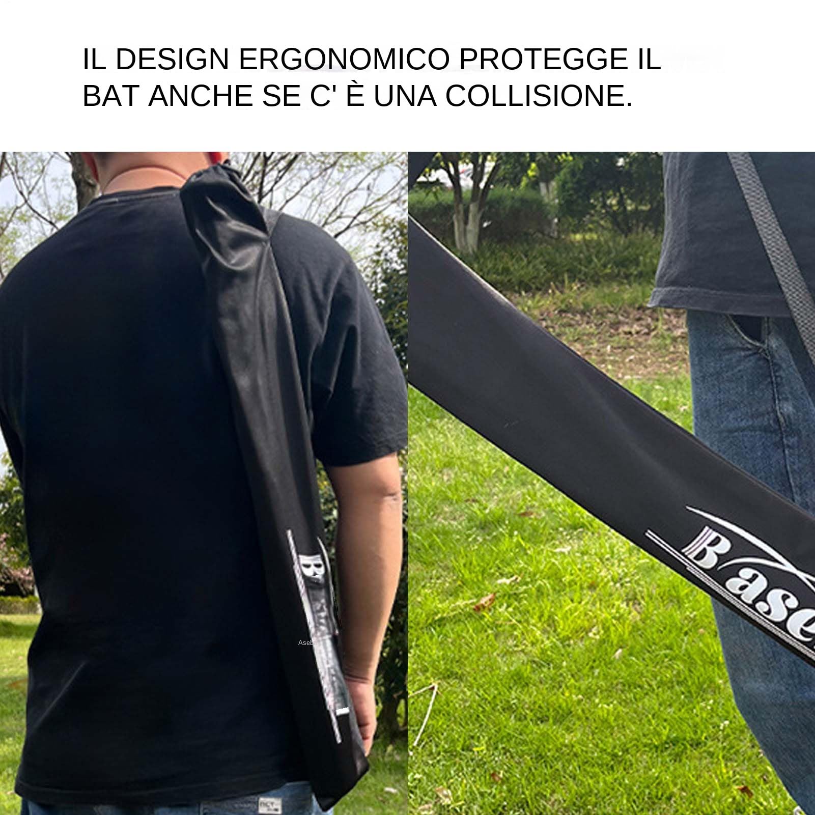 Borsa Nera Per Mazza Da Baseball 88cm Borsas A Tracolla In Flanella Ispessita Per Mazza Da Baseballs borsa organizer pieghevole per mazzas da baseball Resistente alle deformazioni