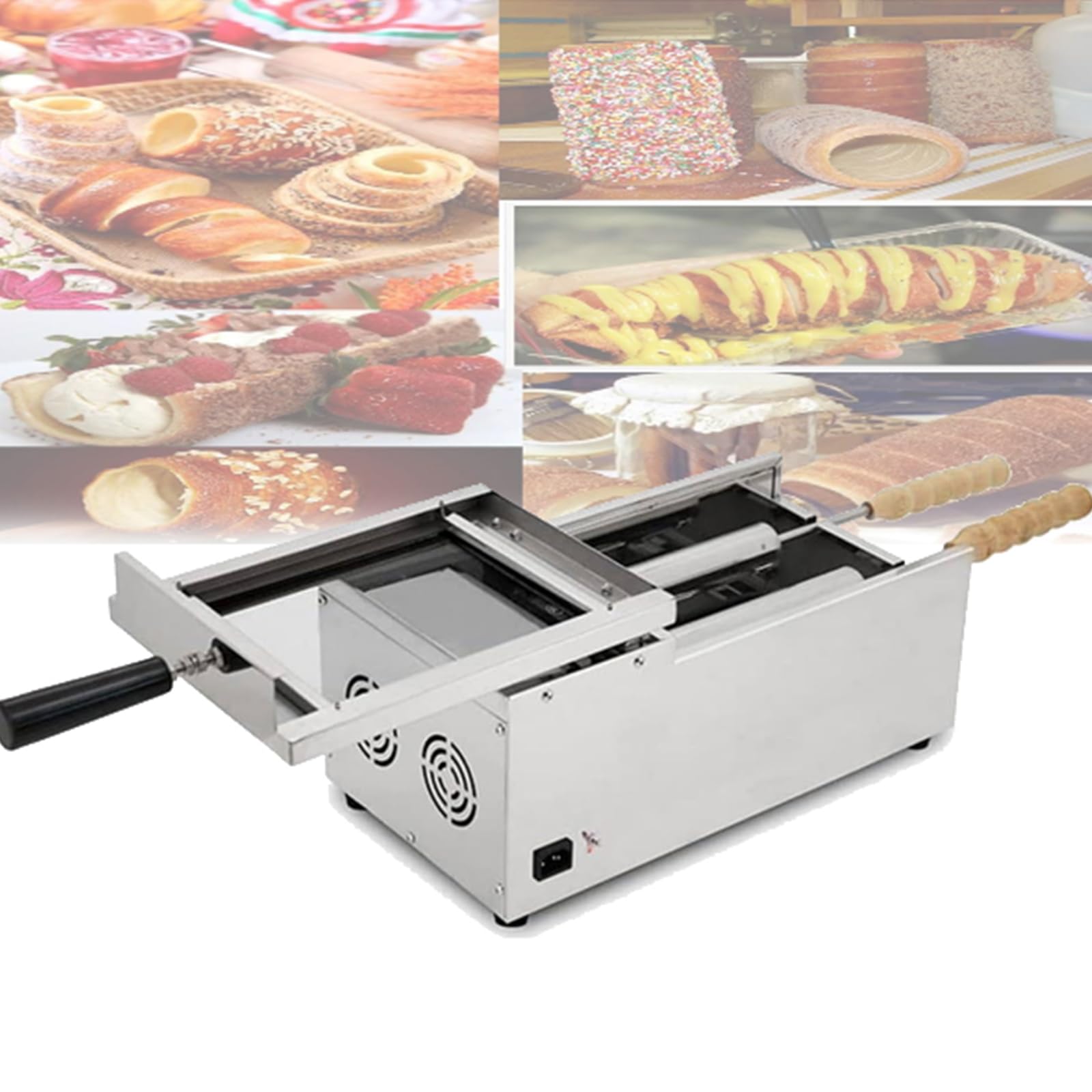 ASerZenith Bread Roll Baking Oven Mold, Cake Donut Machine, Roll Bread Oven Mold, Stainless Steel Donut Machine