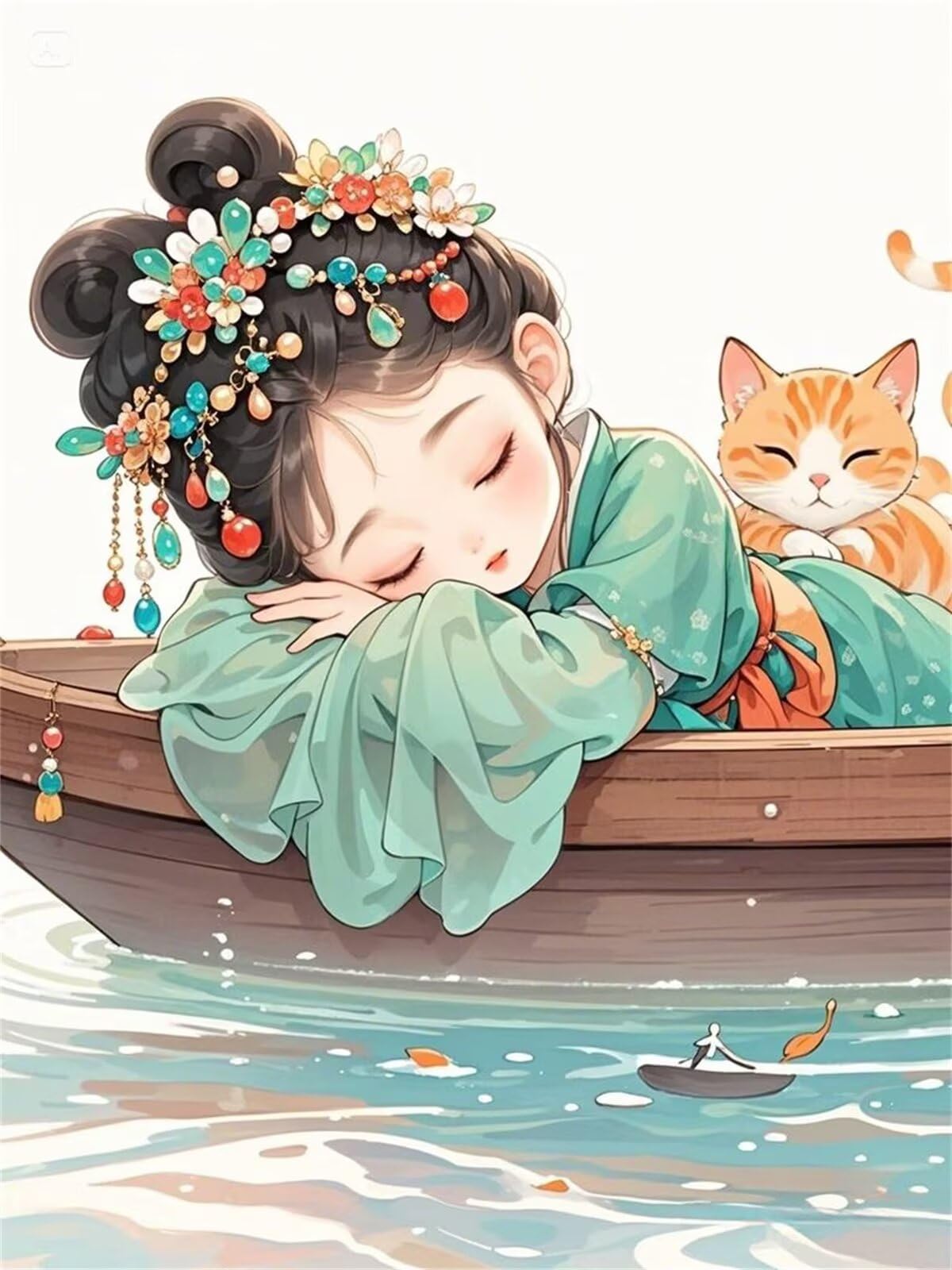Puzzle 6000 elementów dla dorosłych, piękna dziewczynka, kot, 179 x 105 cm, kreatywna rozrywka, wyzwanie zagadki, klasyczne puzzle dla dorosłych, prezent dla mężczyzn i kobiet