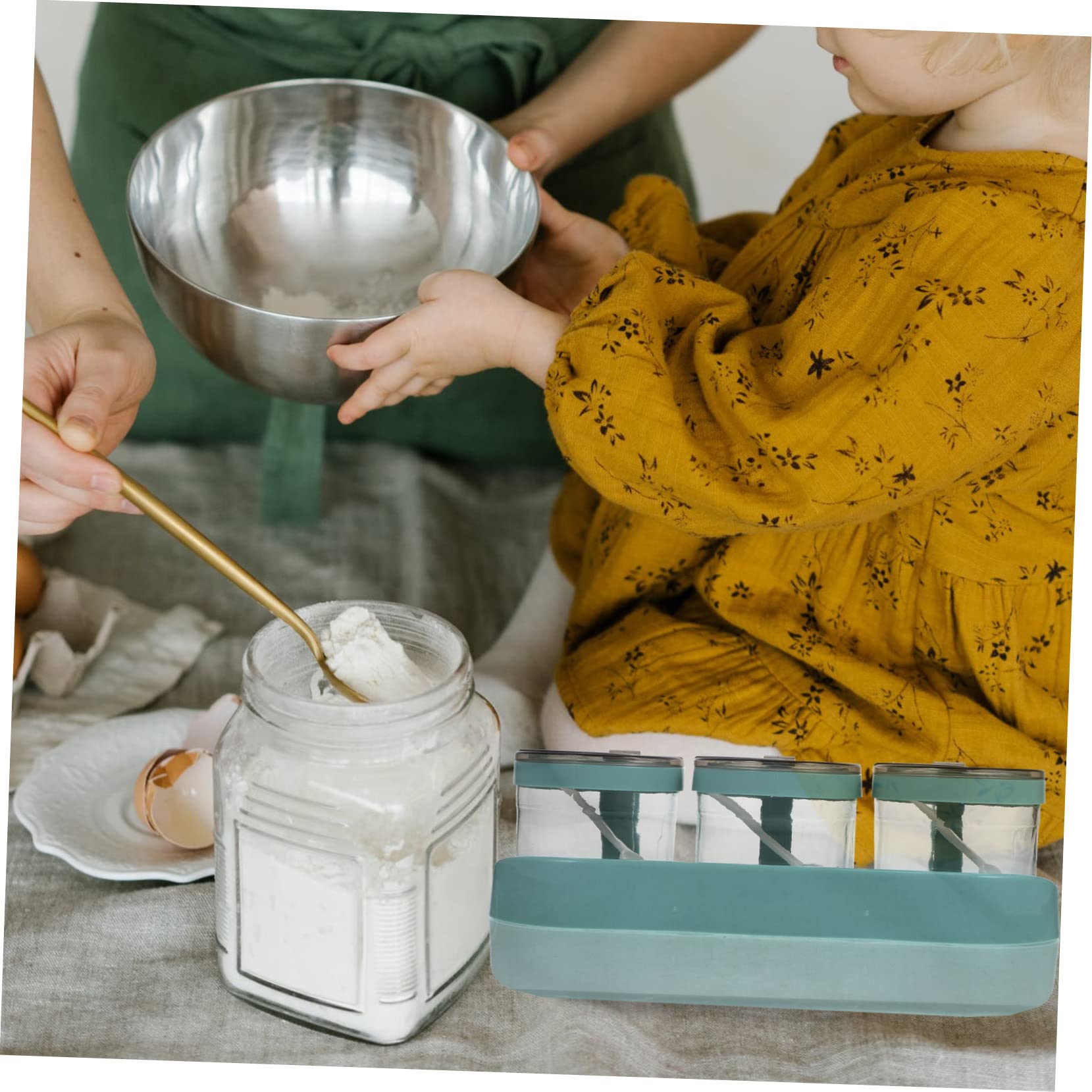 Hemobllo 1pezzi Barattolo per Spezie in Vetro Scatola per Condimenti Domestica Contenitore per Spezie Resistenti per Conservare Pepe Peperoncino in Polvere