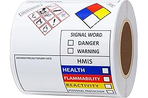 OSHA GHS Chemical Warning Labels (3x4" 100pk) - SDS Safety Data Sheet Compliant MSDS Stickers