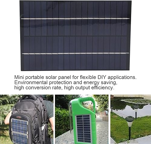 Miniatura 3 de Paneles solares portátiles de 4.2W 18V, ahorro de energía, alta resistencia, alta tasa de conversión paneles solares de polisilicio para aparatos de