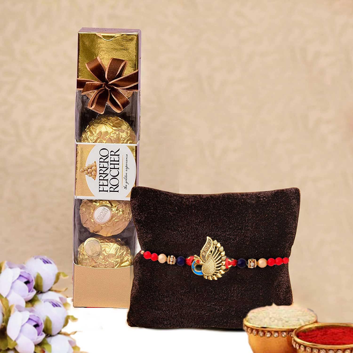 71-3DBFDPxL._SL1500_ Peacock Rakhi Gift for...