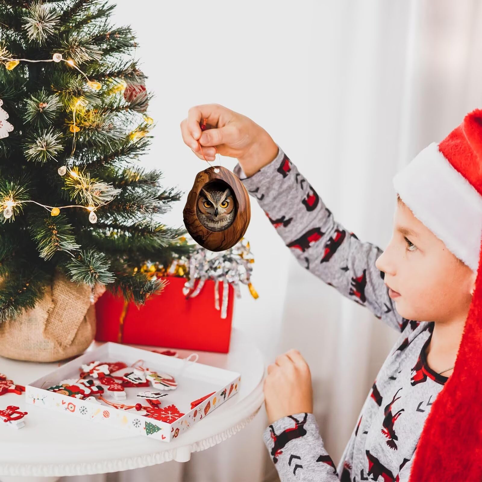 Ornement D'arbre De Noël En Forme De Chien Pendentif Suspendu Pour
