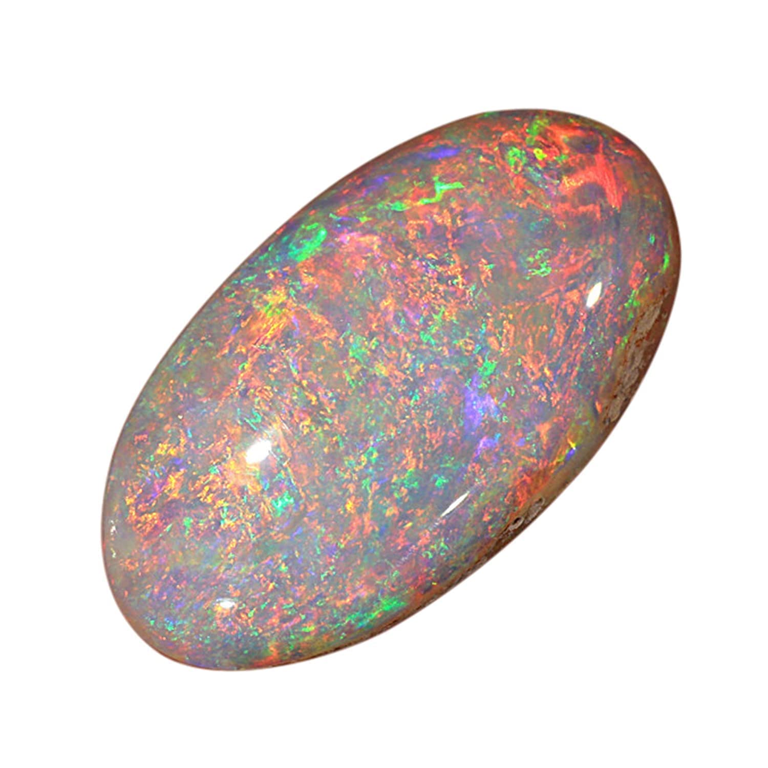 ANUJ SALES 14.00 Ratti Opal Stone Certified Natural Fire AA++ Quality Oval White Astrological Australian Opal Loose Gemstone