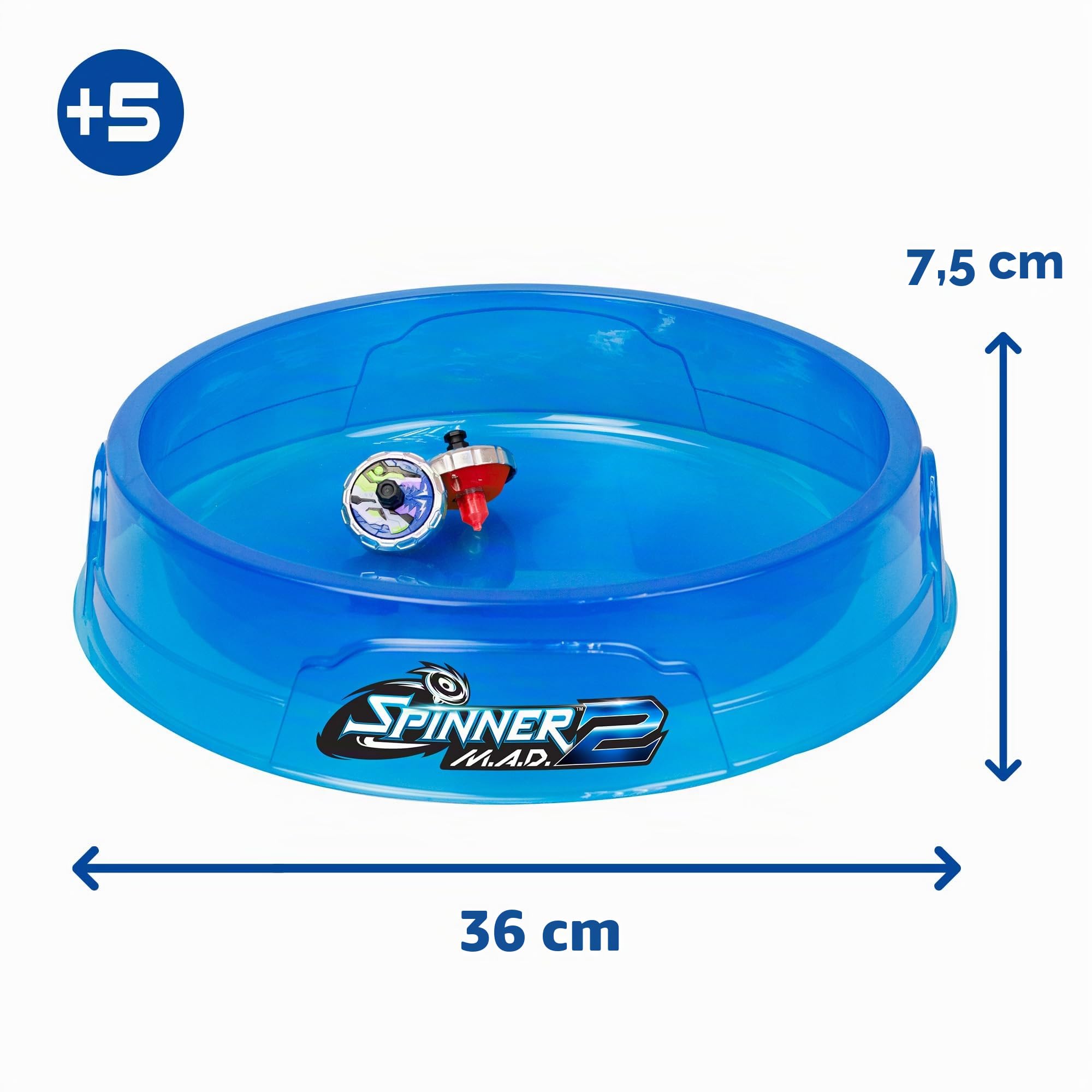 Bizak Spinner Mad 2 62006306 Arena de Combat avec toupies et Sable Inclus pour Enfants à partir de 5 Ans