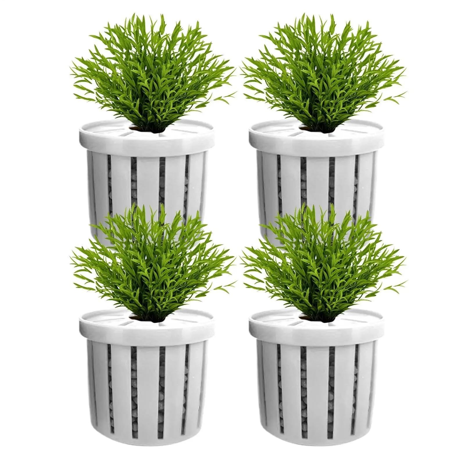 Pots hydroponiques pour aquarium : paniers de culture blancs pour décor végétal