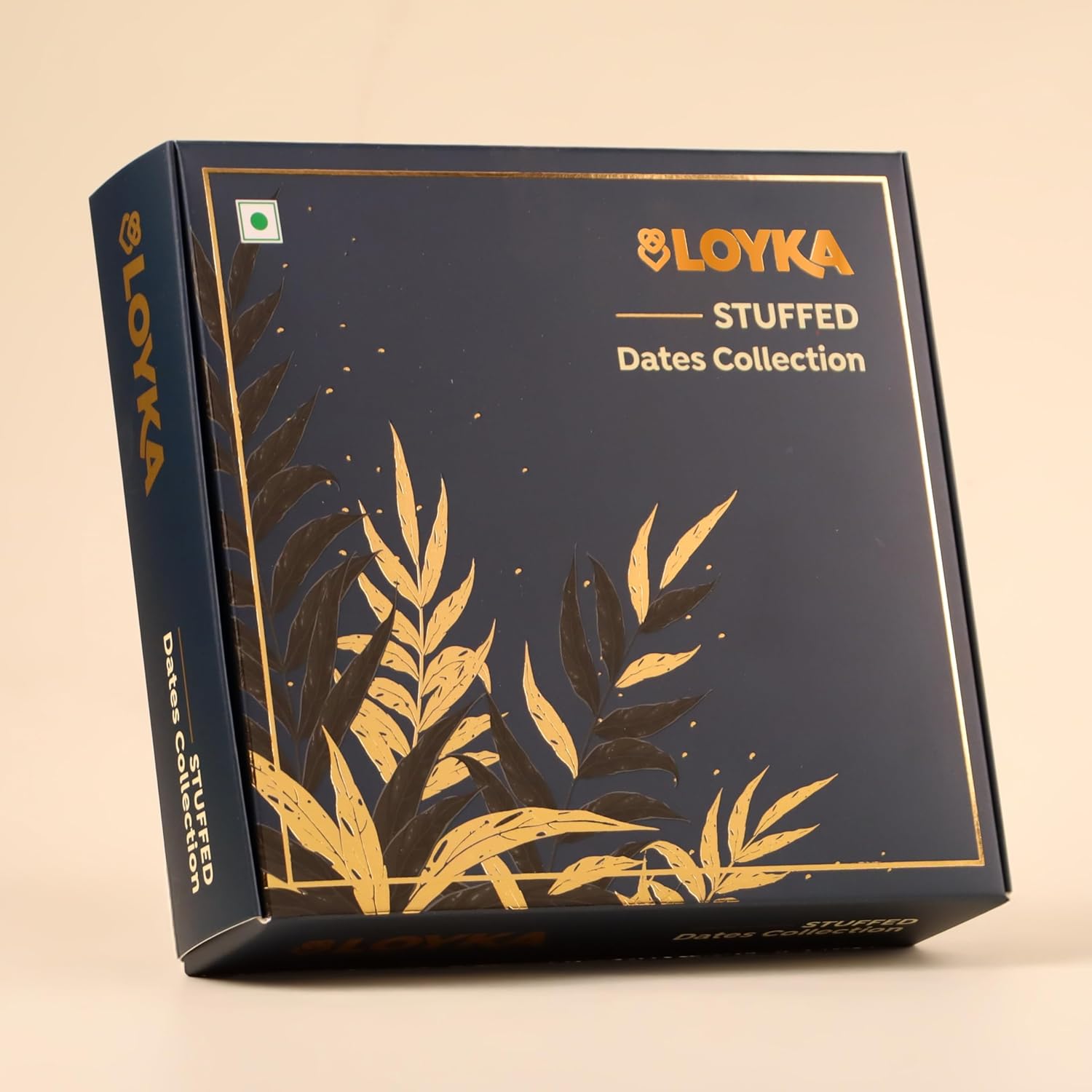 LOYKA Rakhi Gourmet Assorted Dates - 21 pcs with Rakhi - Sleeve - Card & Roli-Chawal Choco Khajoor Gift Hamper for Raksha Bandhan Brother - Sister Gift Chocolate - Almond Brittle - Caramel Almond