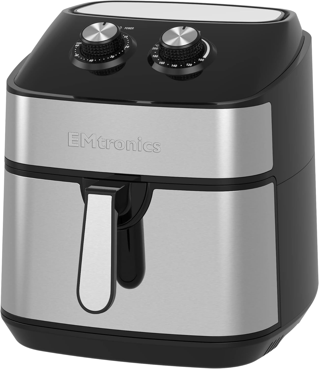 EMtronics EMAFS9S Family Size Air Fryer 9 Litre for Oil Free & Low Fat Healthy Cooking, 60