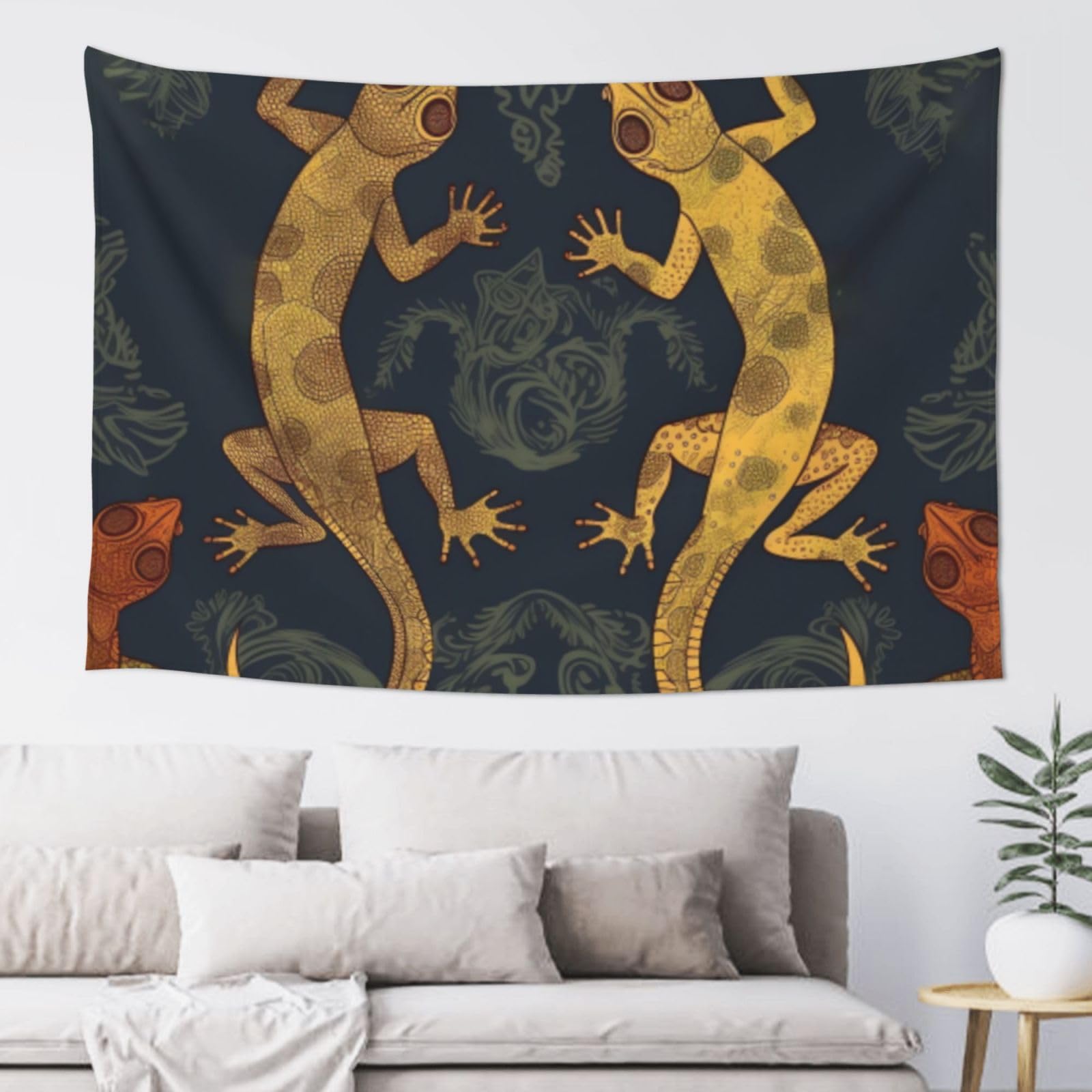 QLDETUPWLX Tapestry 152x102 cm Wall Hanging for Living Room Gecko Lizards Tapestries Home Decor Soft Aesthetic Tapestries Hanging Decor Blanket Wall Tapestry for Bedroom Dorm Indoor Outdoor