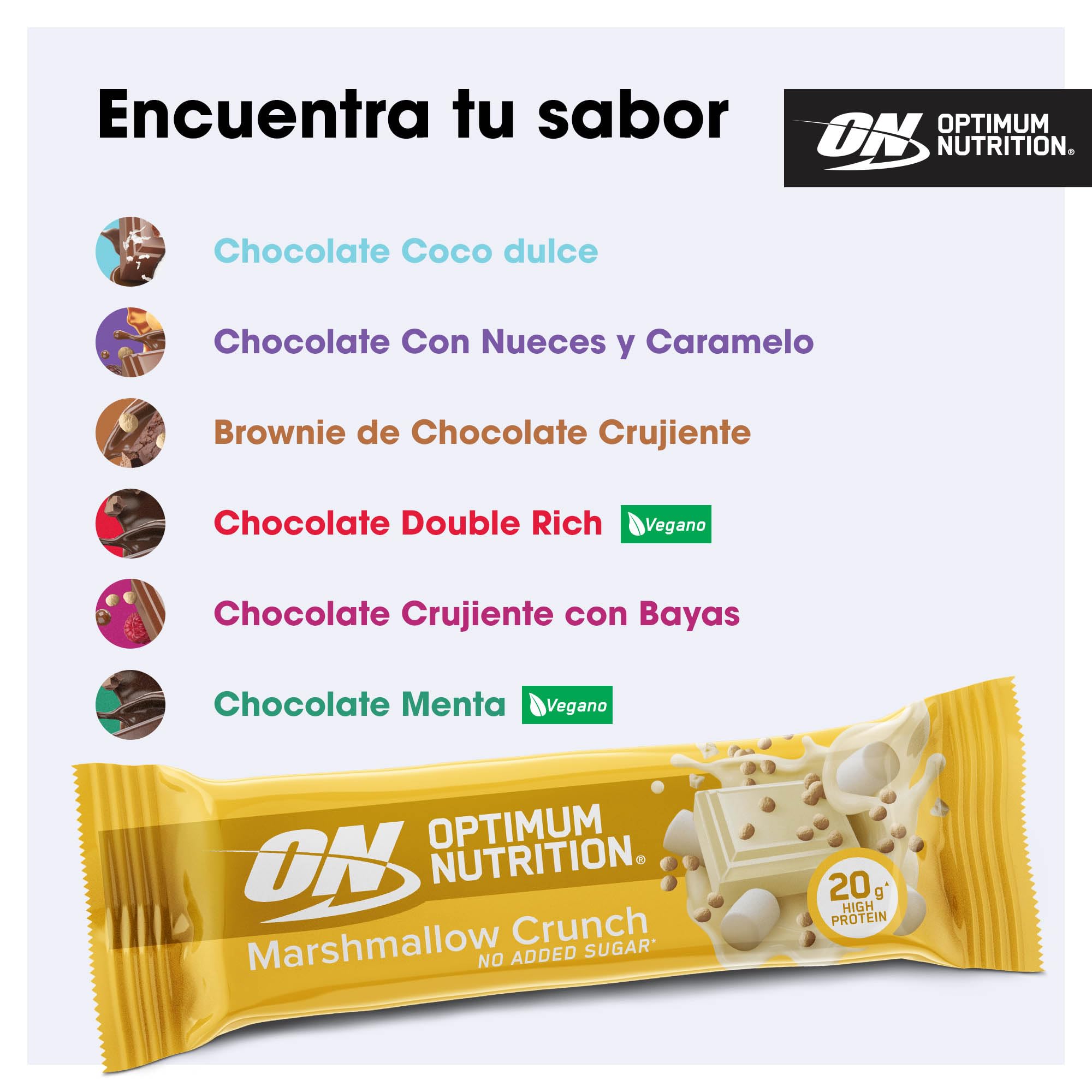Optimum Nutrition Protein Crisp Bar (10x65g) Malvavisco crujiente