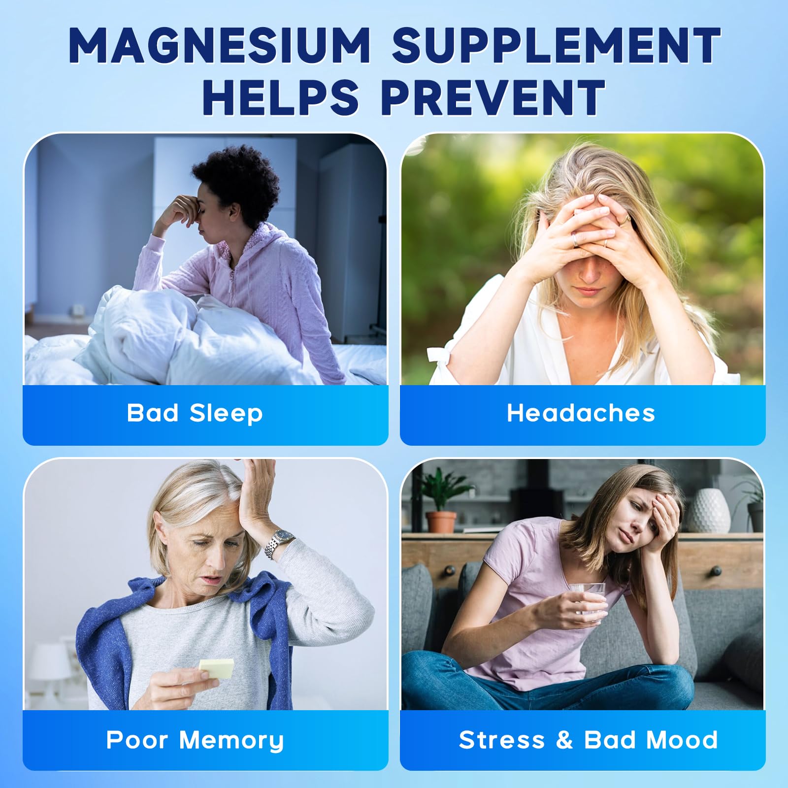 600mg Magnesium Glycinate Gummies - Blueberry Flavor - 120 Count — Amazon image 6
