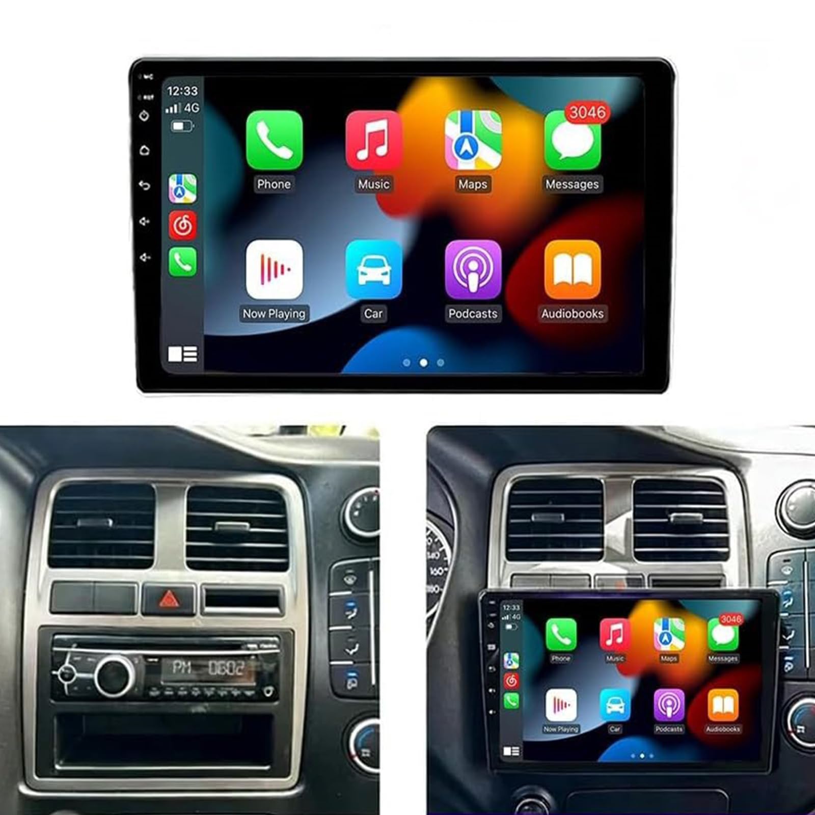 Android 15 9-calowy Bezprzewodowy CarPlay I Android Auto Radio Samochodowe Do Hyundai H100 Porter 2009-2012 Ekran Dotykowy IPS Stereo Samochodowe RDS/FM Bluetooth Mirror Link I Ekra(Color:4G 8G+128G)