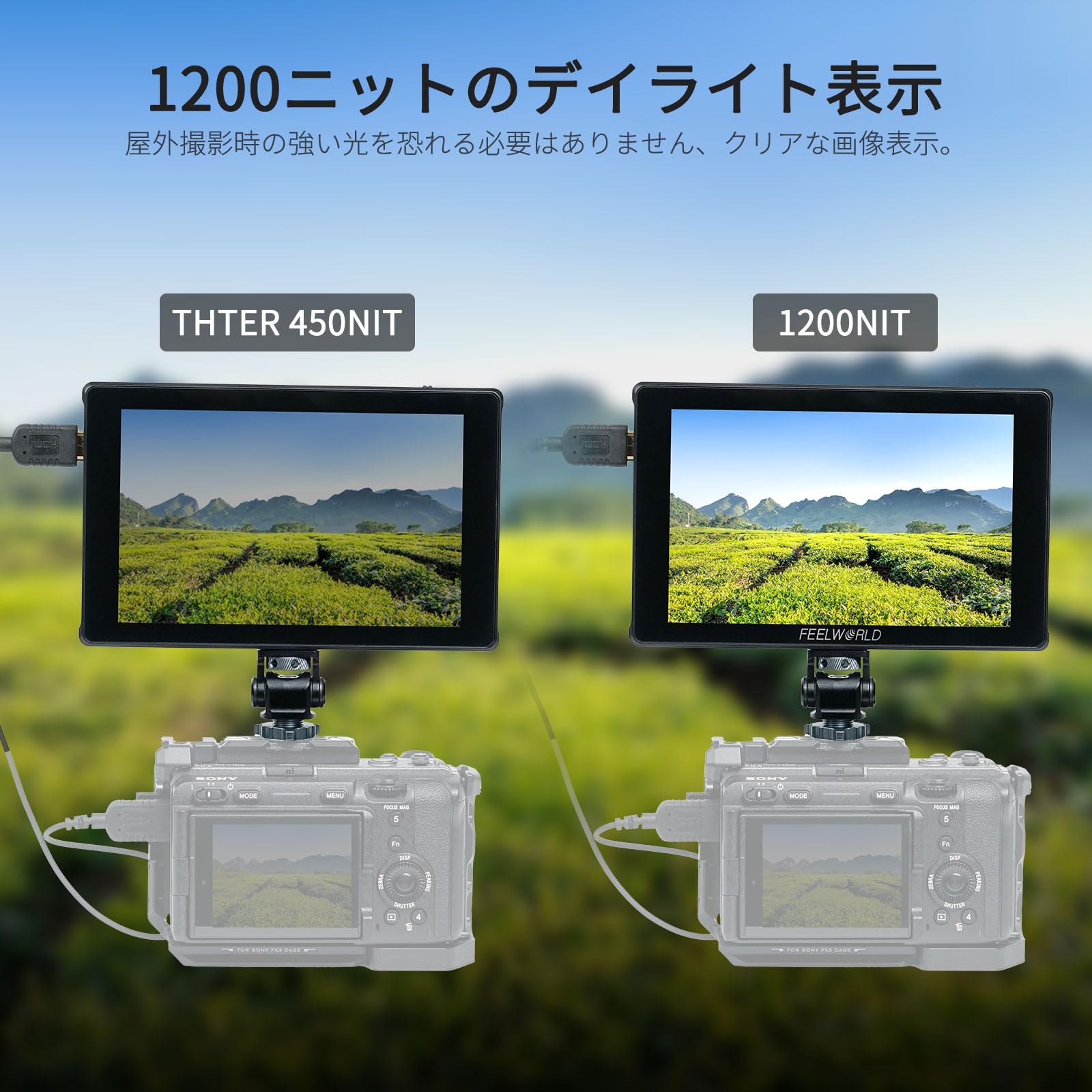 Amazon | FEELWORLD F7 Plus 7インチタッチスクリーンデジタル一眼レフ