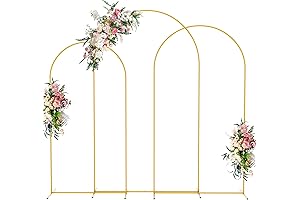 [Loninak] 3Pcs Wedding Arch Backdrop Stand, 7.2ft, 6.6ft for Party Ceremony