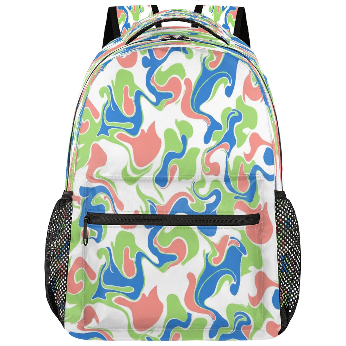 Mochila escolar de viaje ligera y cómoda con estampado Vortex para jóvenes 8