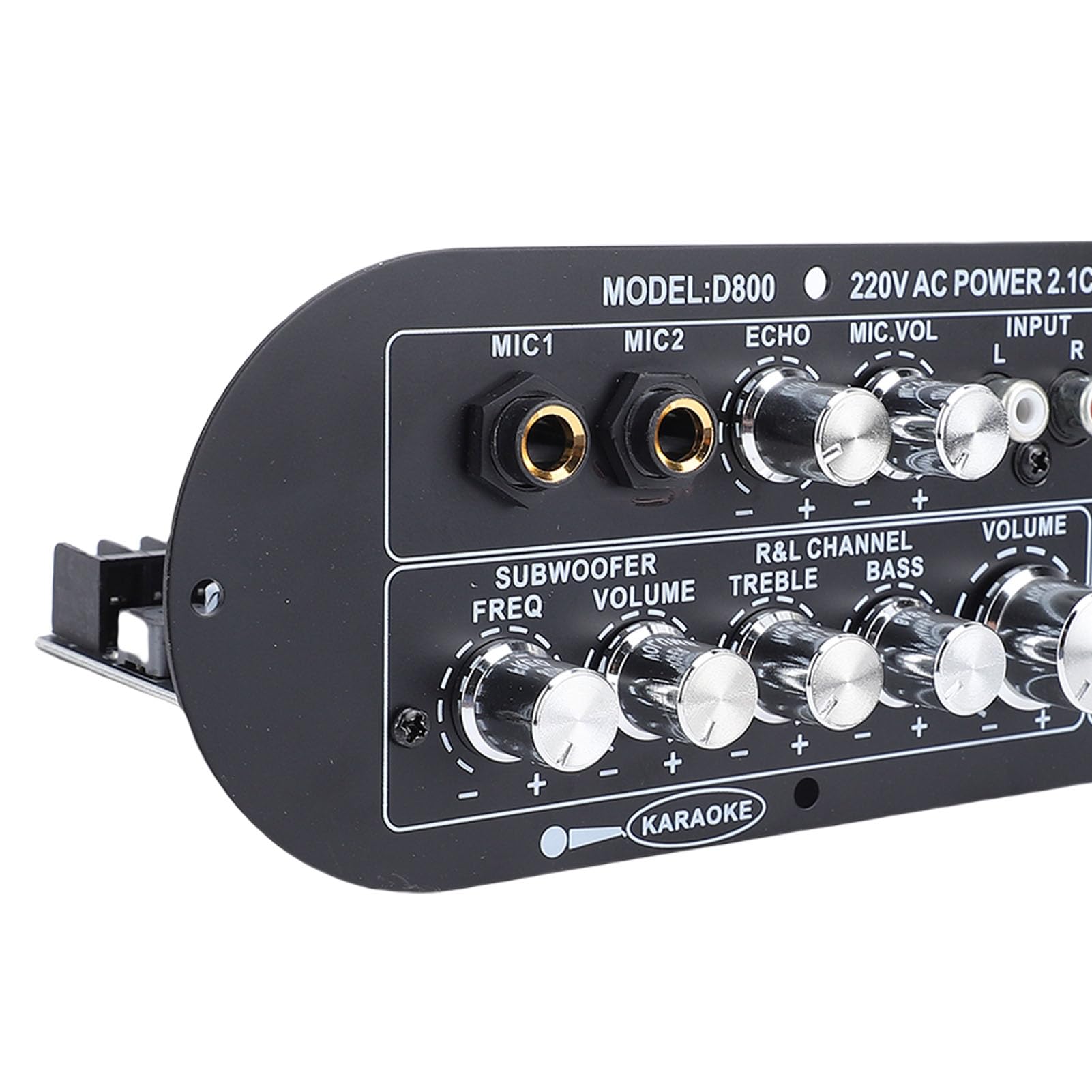 lyrlody Placa Amplificadora de 2.1 Canales Placa Amplificadora Bluetooth Aleación de Aluminio 50W X2 Más Subwoofer de 100W BT 5.0 AUX FM USB para Audio de Escritorio de Karaoke Estéreo Doméstico