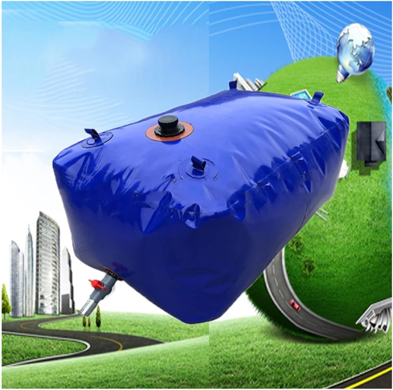 Water Storage Bag, Portable Liquid Storage Tank, Outdoor Camping Emergency Water Storage Tank