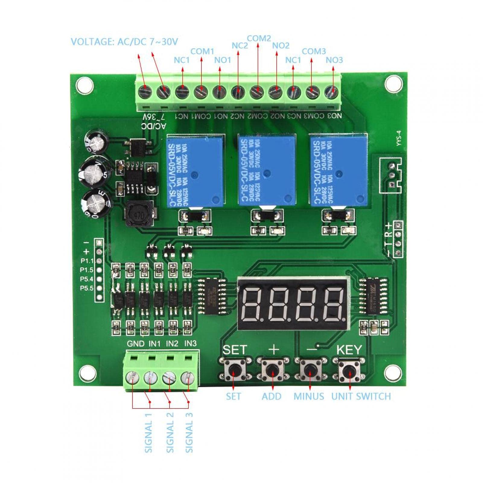 Buy Programmable Relay, Interlock Switch 3channel Relay Module Relay